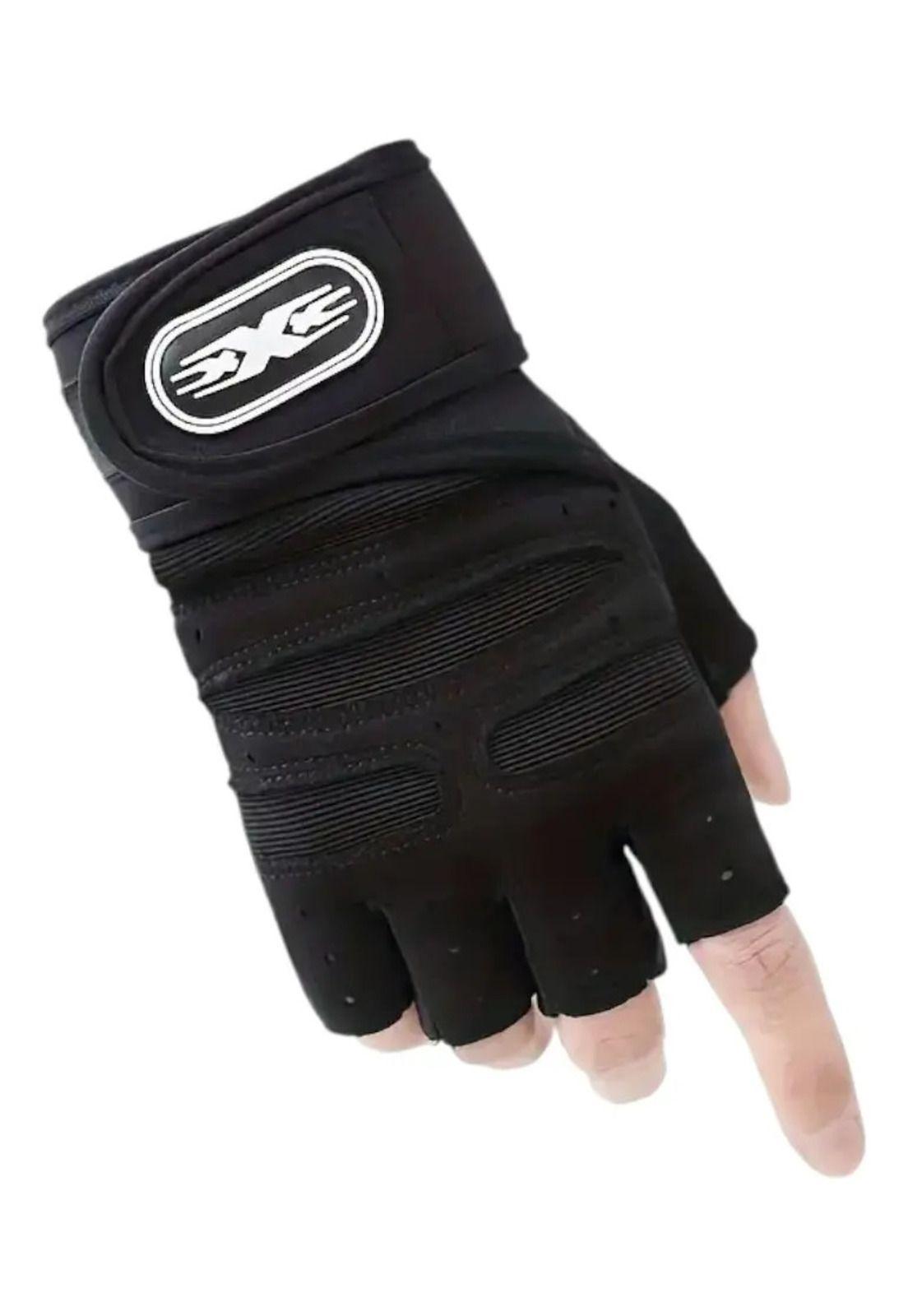 Kit Gym Inicial Guantes + Bandas Elásticas + Toalla Microfib Negro Xl-2
