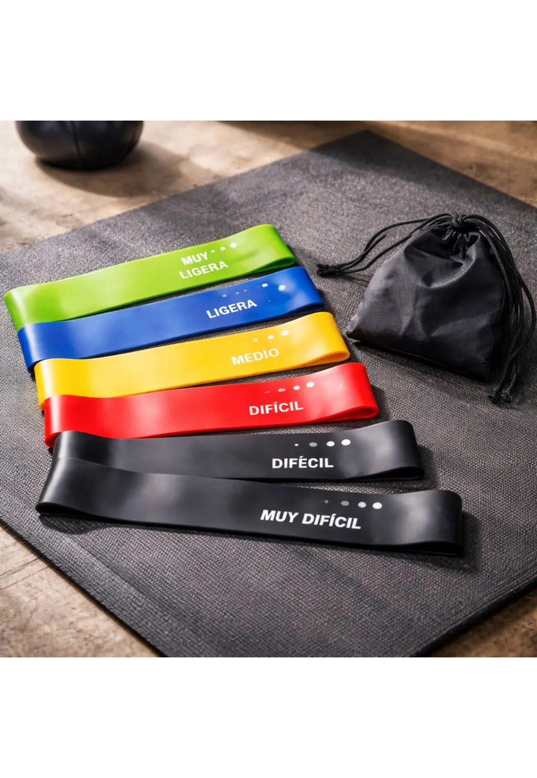 Kit Gym Inicial Guantes + Bandas Elásticas + Toalla Microfib Negro Xl-3