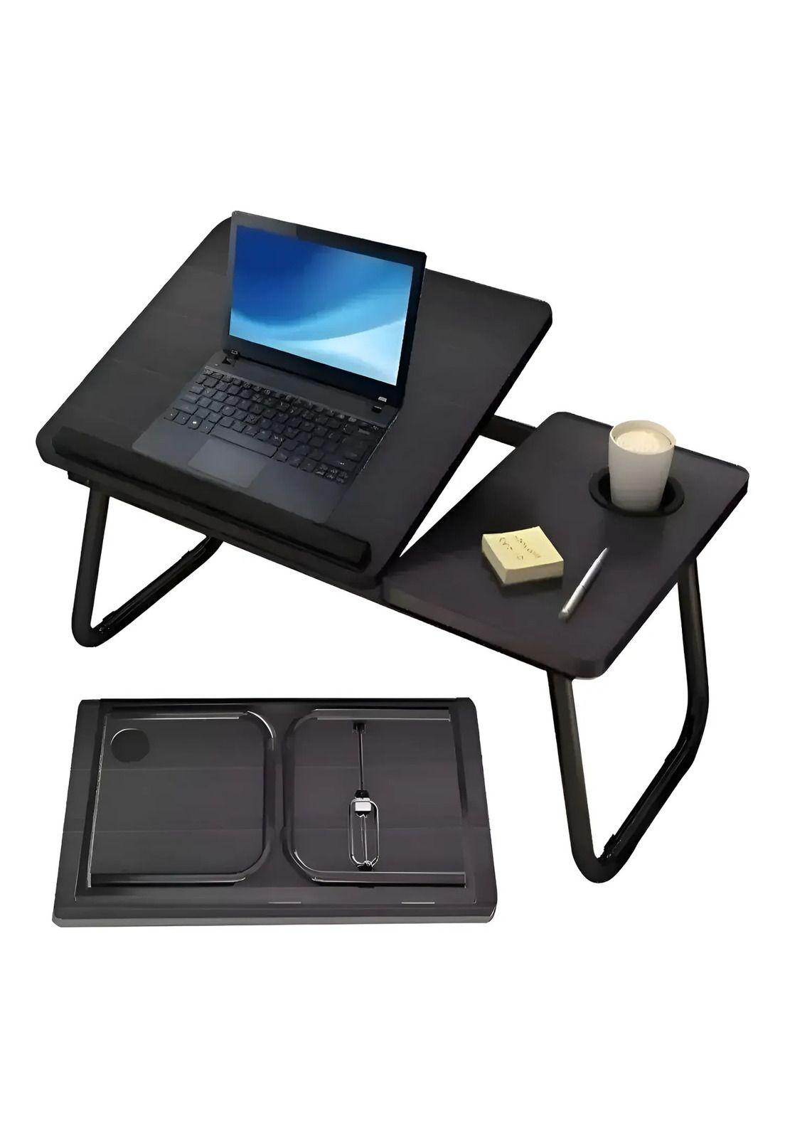Mesa Plegable Elevable Notebook Para Cama O Sofá Negro-0