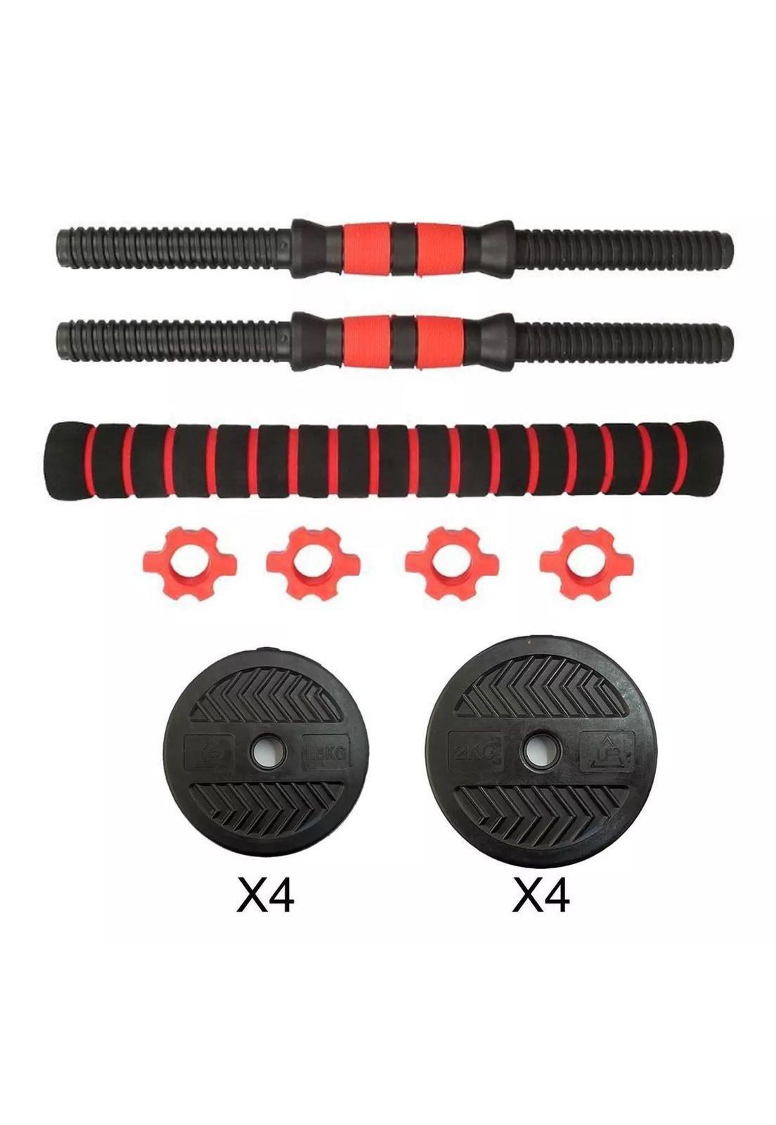 Set Mancuernas 15 Kg Barra Armable Ajustable-2