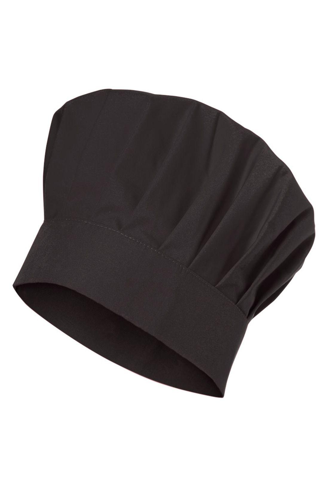 Gorro De Chef O Cocina Negro Tipo Champiñon-1