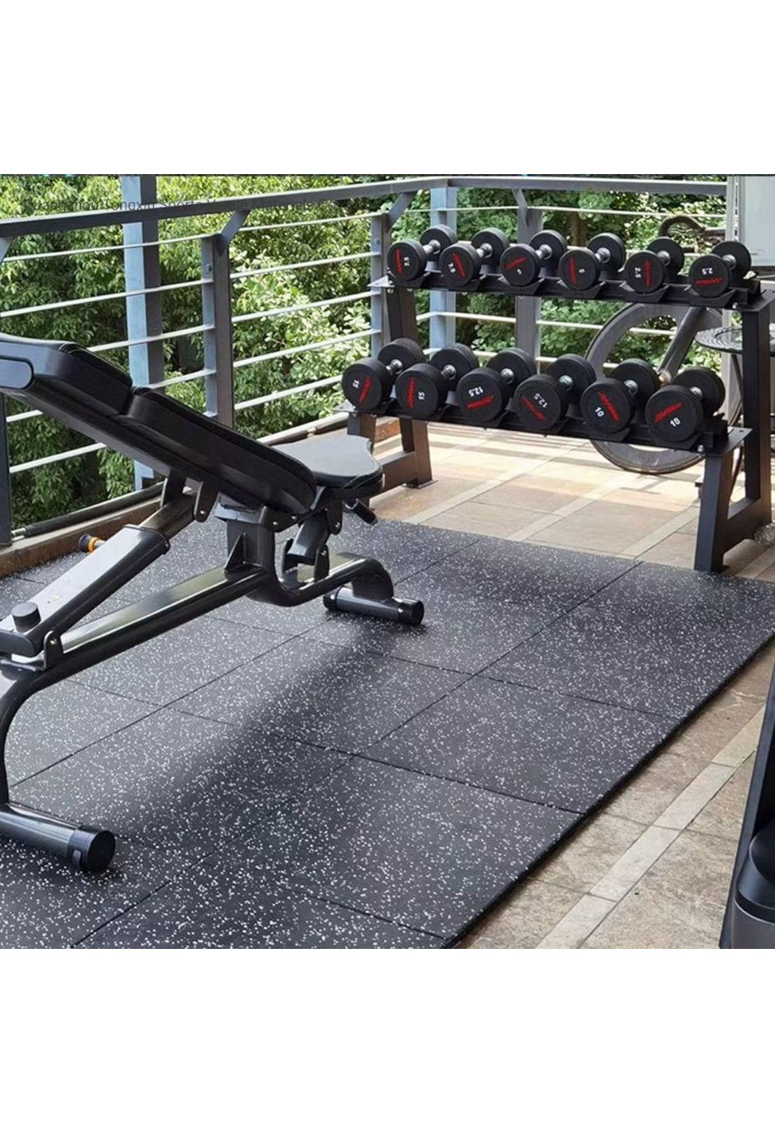 Pack x 4 Piso Caucho Gimnasio 50x50cm X Grosor 25mm-3