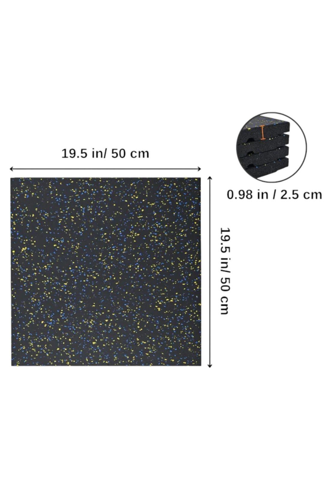 Pack x 4 Piso Caucho Gimnasio 50x50cm X Grosor 25mm-4