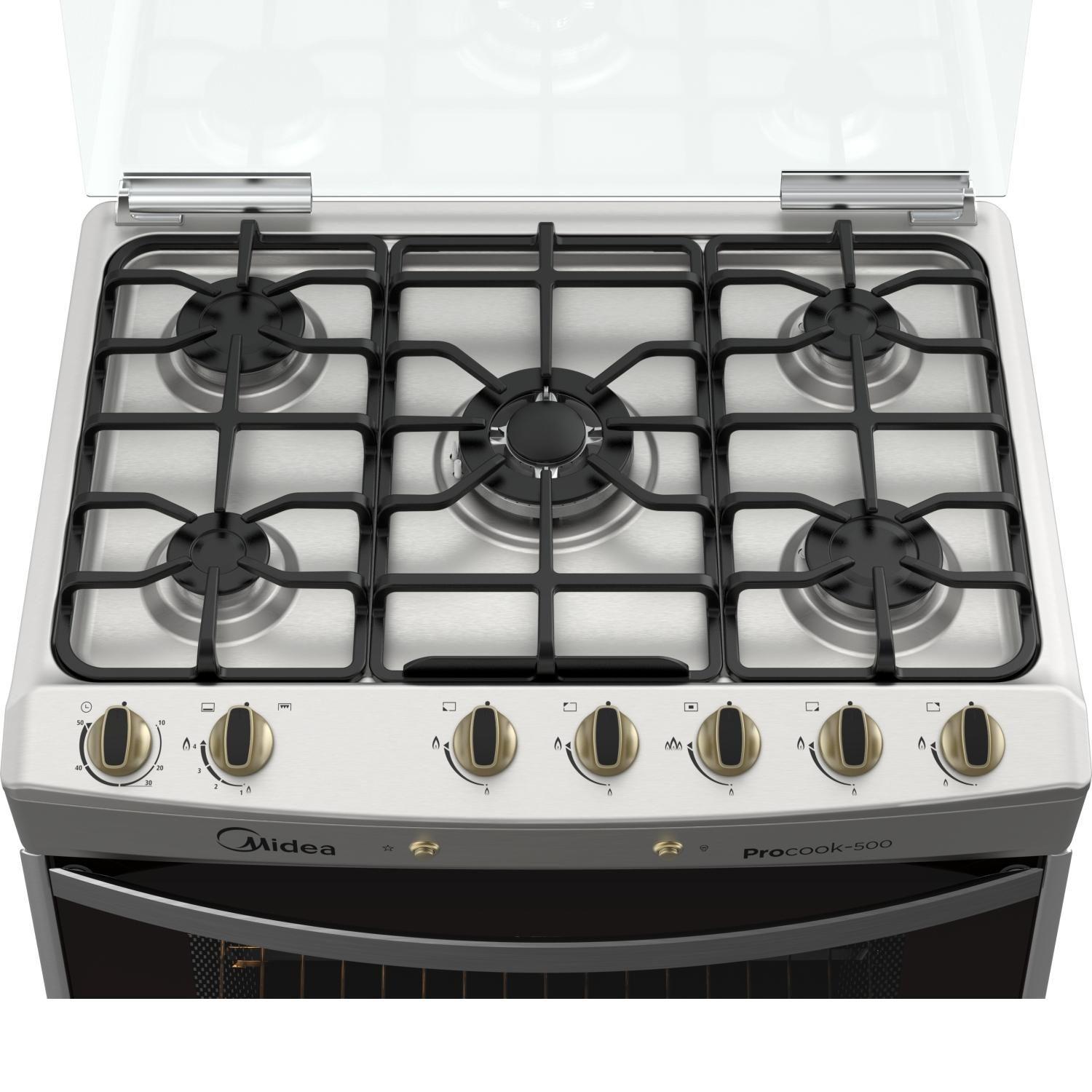 Cocina 5 Quemadores Midea Gas Licuado Mcg-5Qpi30Ns-2