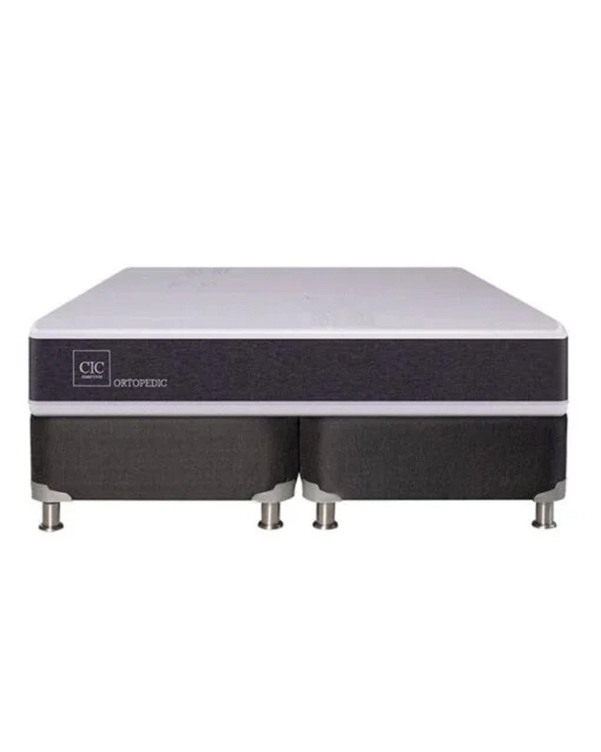 Box Spring Cic Ortopedic 2 Plazas Base Dividida-0