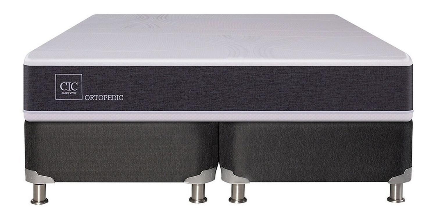 Box Spring Cic Ortopedic 2 Plazas Base Dividida-0