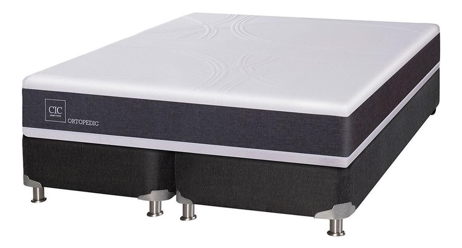 Box Spring Cic Ortopedic 2 Plazas Base Dividida-1