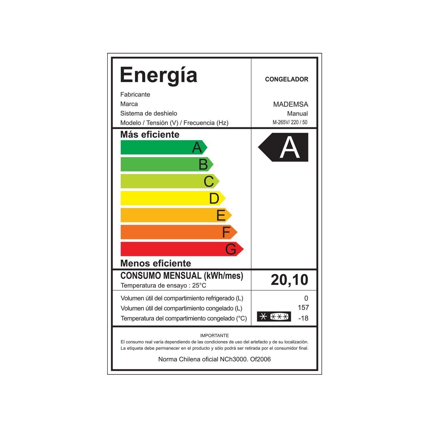Freezer Vertical Mademsa M-265V 157 Litros-5