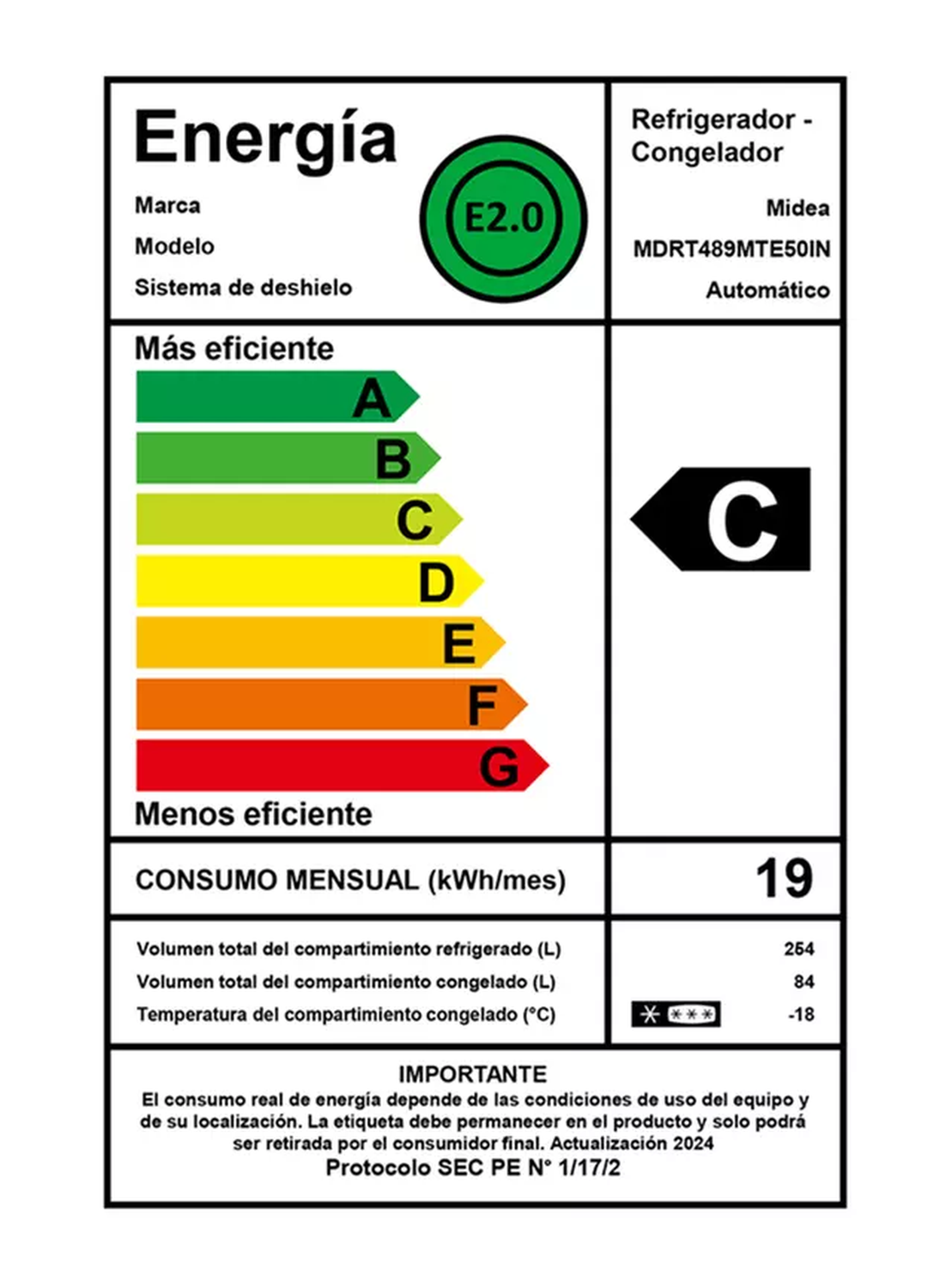 Refrigerador Midea Top Mount No Frost 338 Litros MDRT489MTE50-4