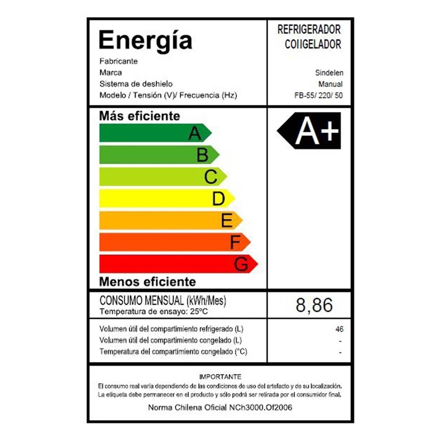 Frigobar Sindelen Fb-55bl 46 Lts-5