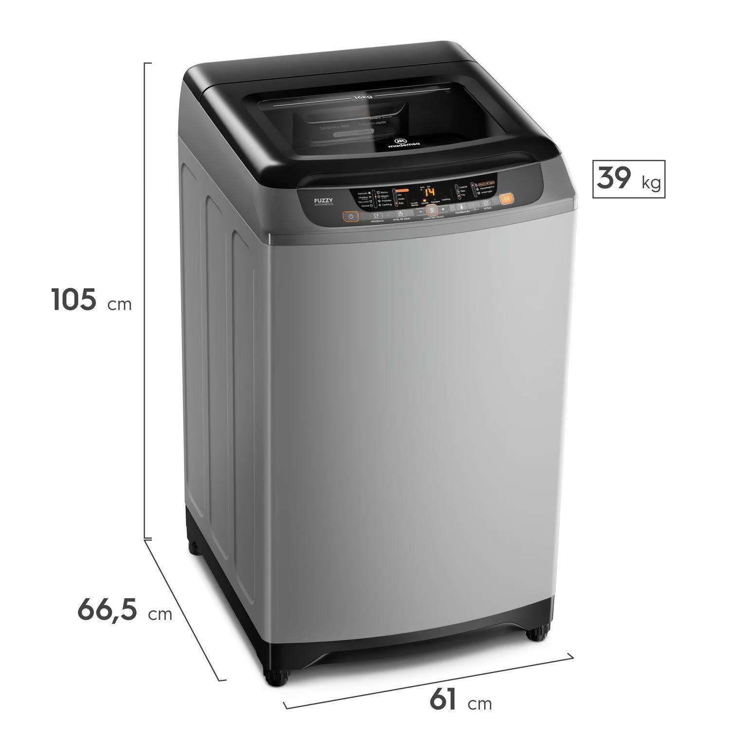 Lavadora Carga Superior Mademsa 16 Kg Szg Silver-5