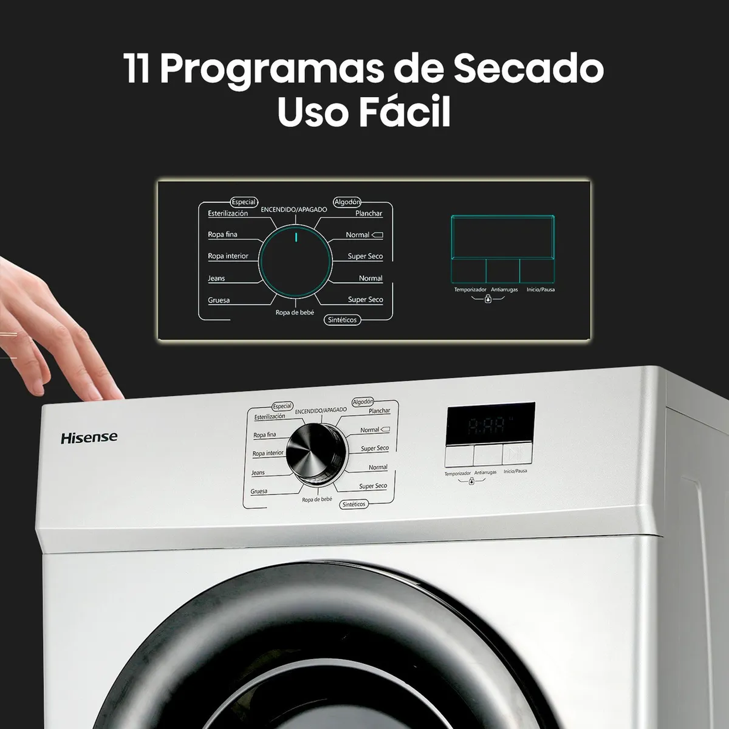 Secadora 10 Kg DV1W1001UW Hisense-4