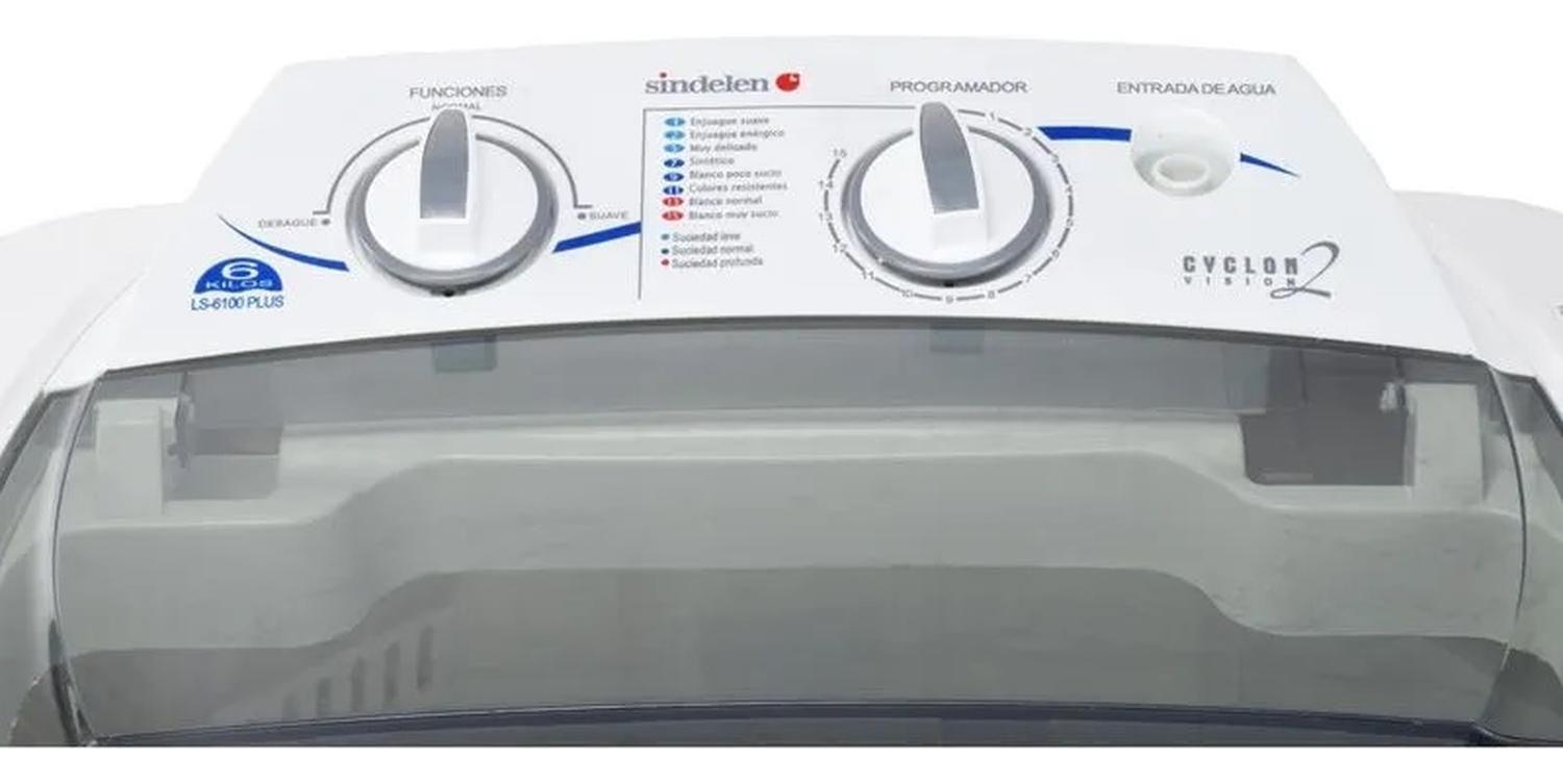 Lavadora Semiautomática Sindelen 6 Kg Ls-6100-5