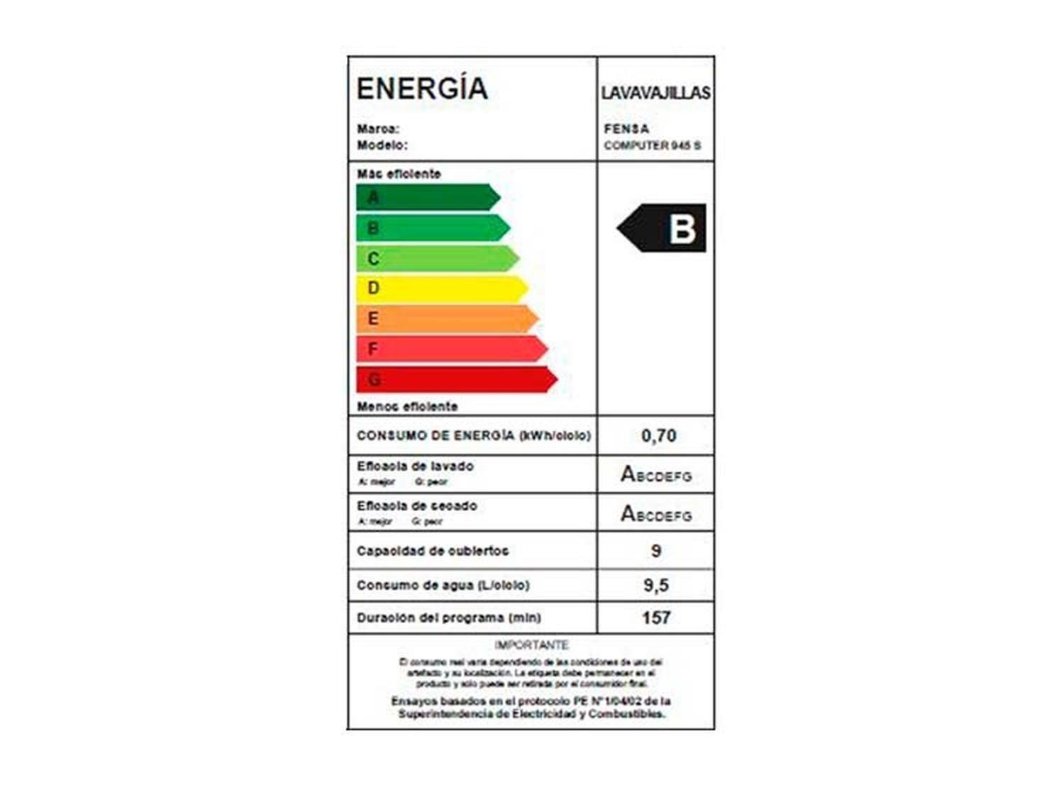 Lavavajilla 8 Cubiertos Computer 945 S Fensa-7