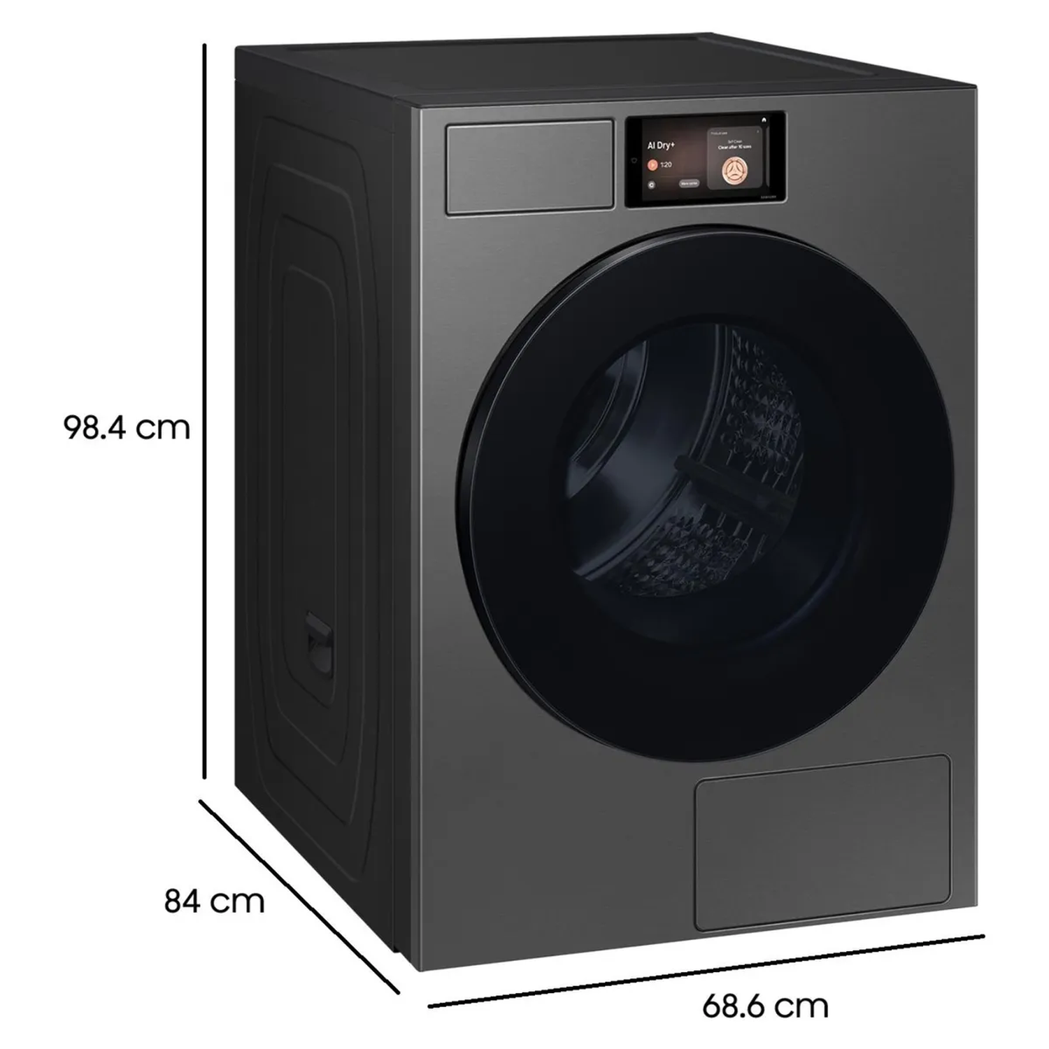 Secadora Samsung DV90F17CDSZS Carga Frontal 17 kg Gris-2