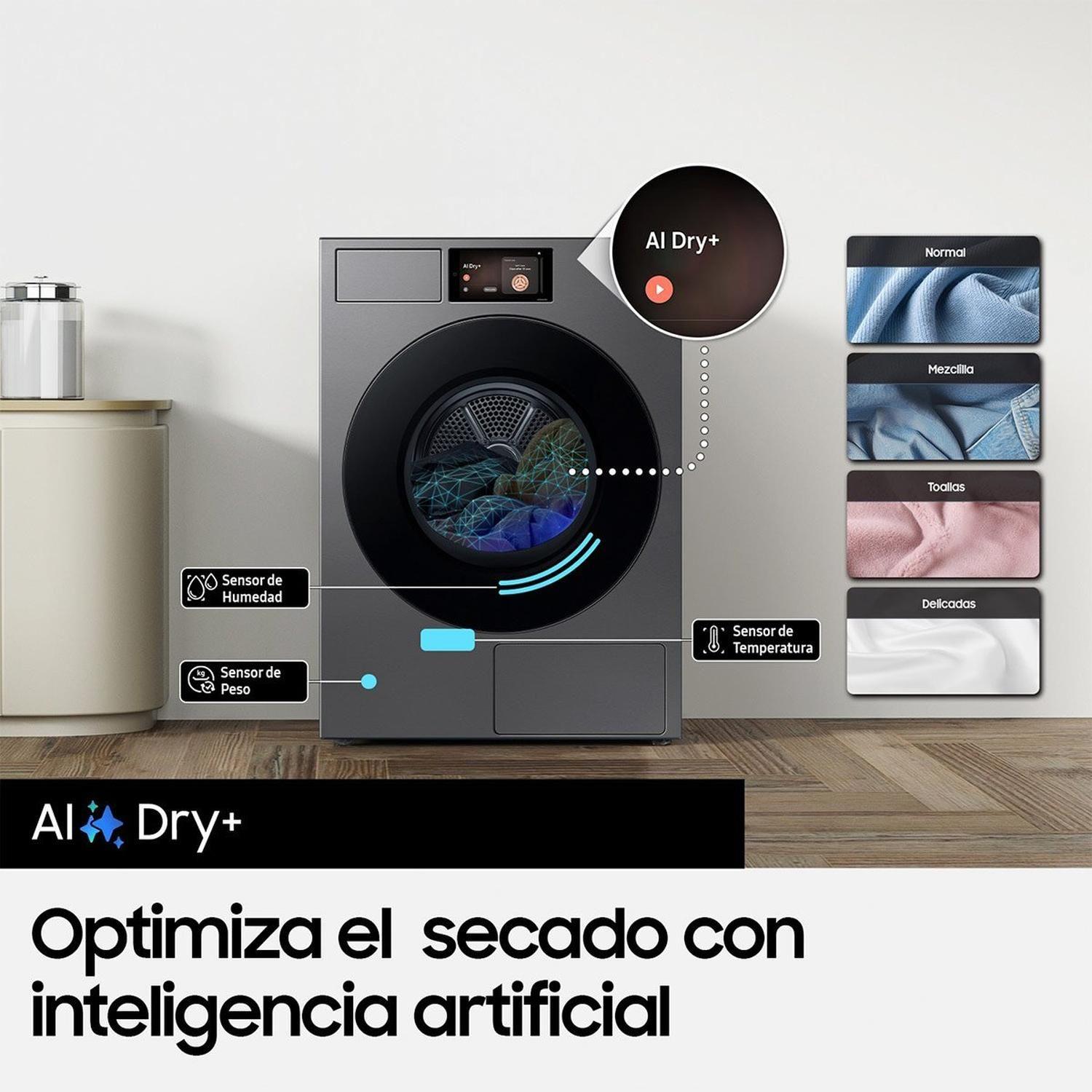 Secadora Samsung DV90F17CDSZS Carga Frontal 17 kg Gris-4