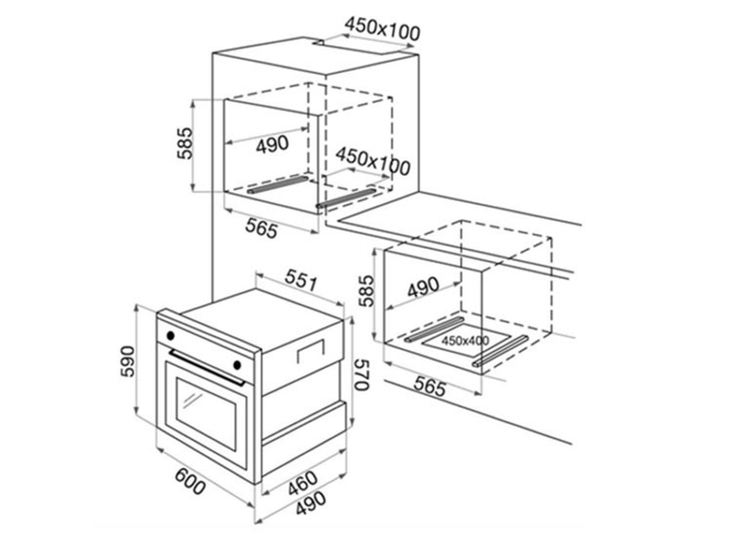 Horno Empotrable Eléctrico Mademsa 66L M Spazio 140A-6