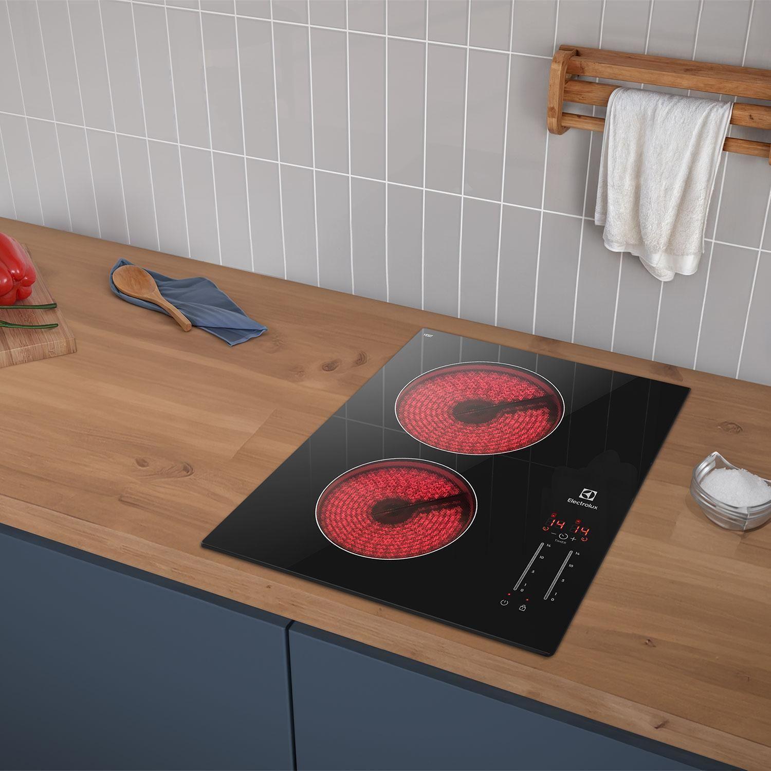 Encimera Vitrocerámica 2 Platos Electrolux Negro VE3ST-4