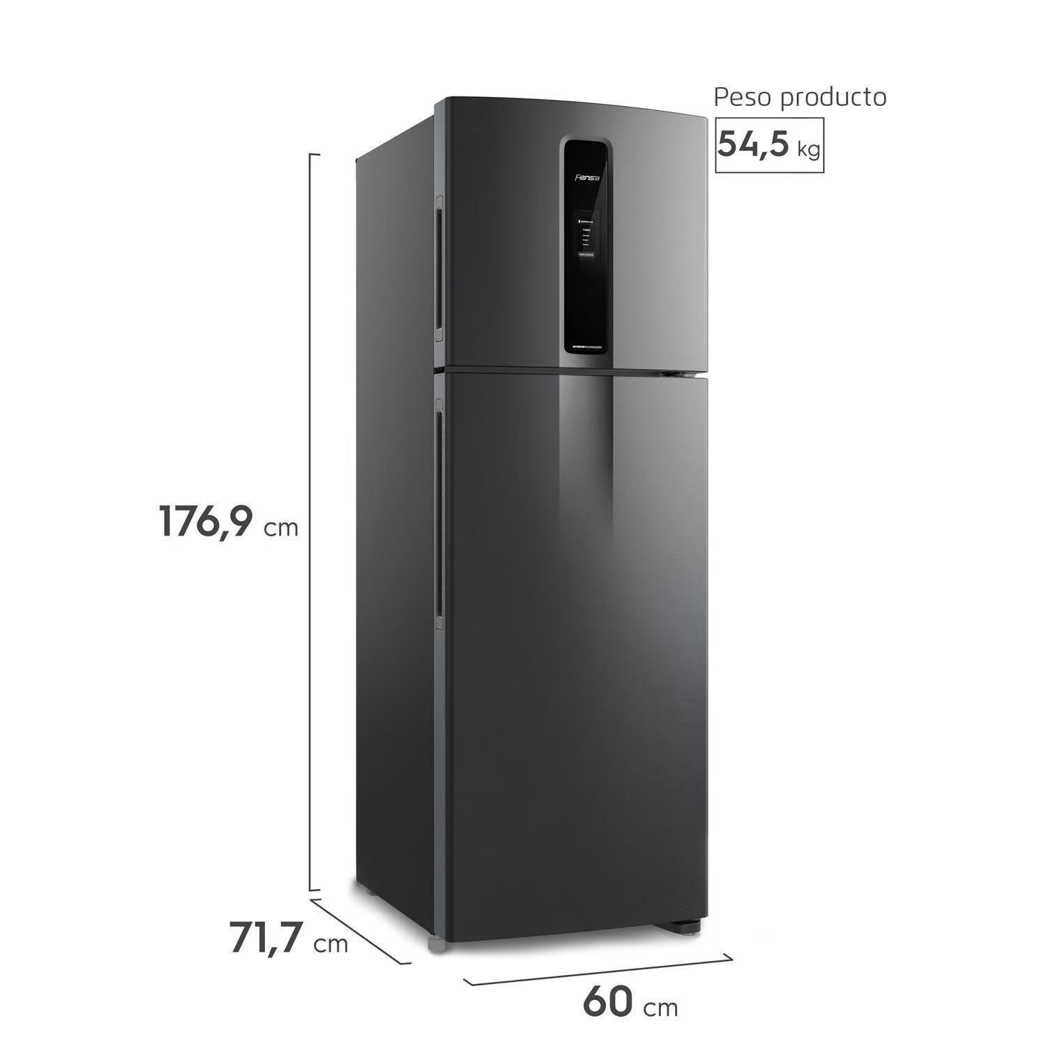 Refrigerador Fensa Top Freezer No Frost 390 Litros Negro IF43B-3