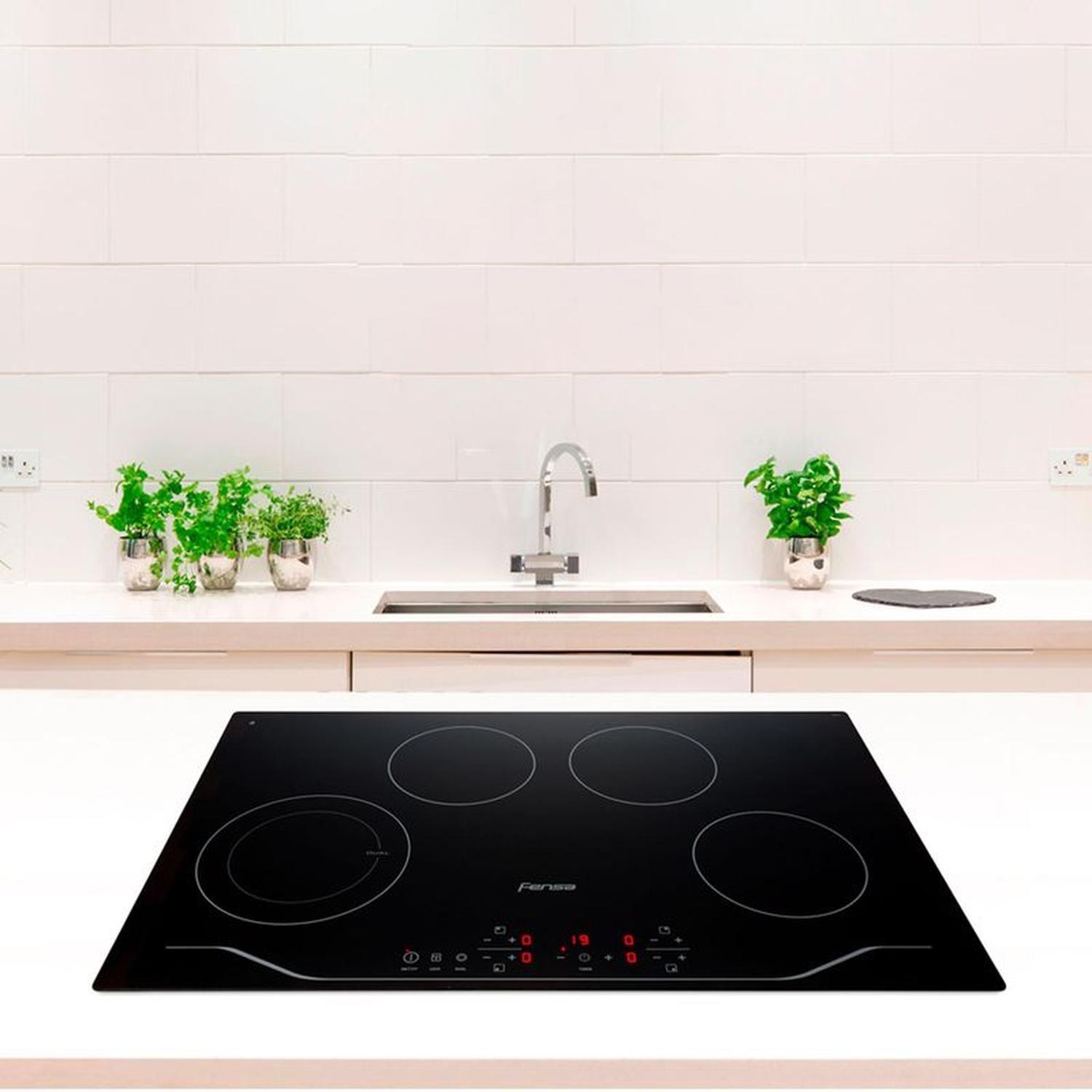 Encimera Eléctrica Fensa 4 Platos Vitrocerámica FEV 4T-4