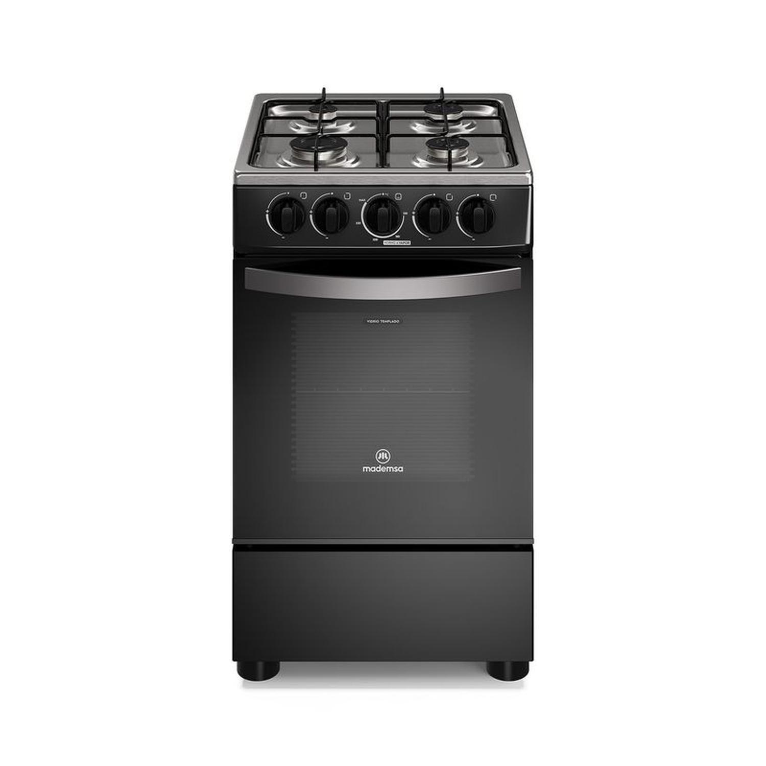 Cocina a Gas Mademsa 4 Platos Limpia Fácil FM4IP - Negro