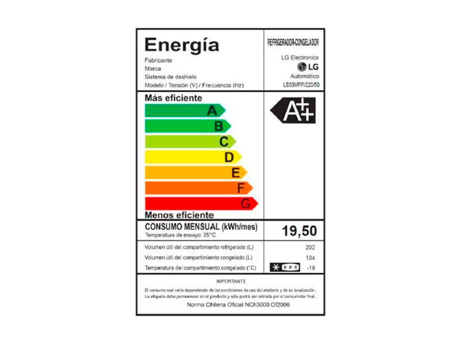Refrigerador LG LB33MPP Bottom Freezer No Frost 306 Lt-5