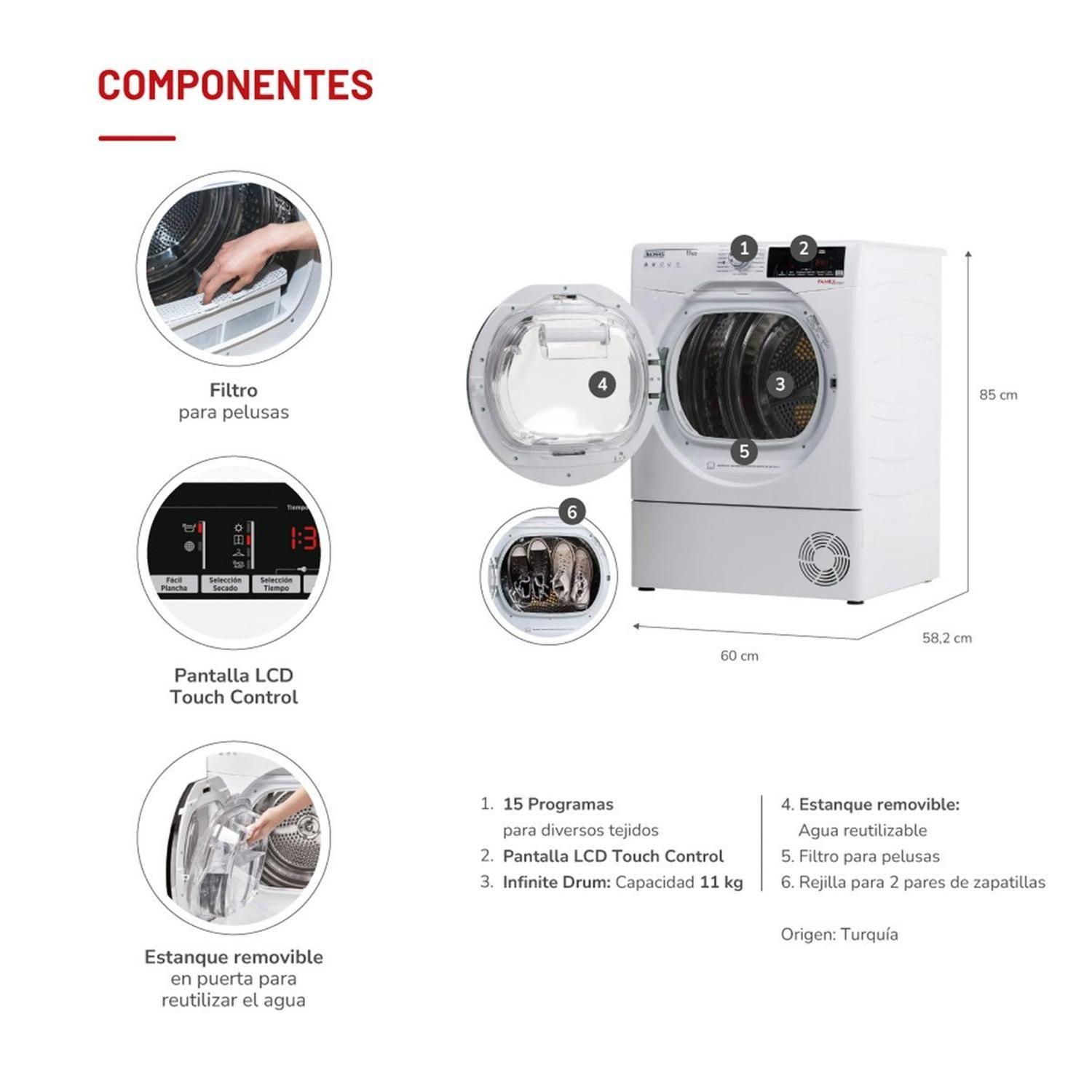 Secadora De Ropa Thomas Family Expert TH D11KCBC 11 Kg-3