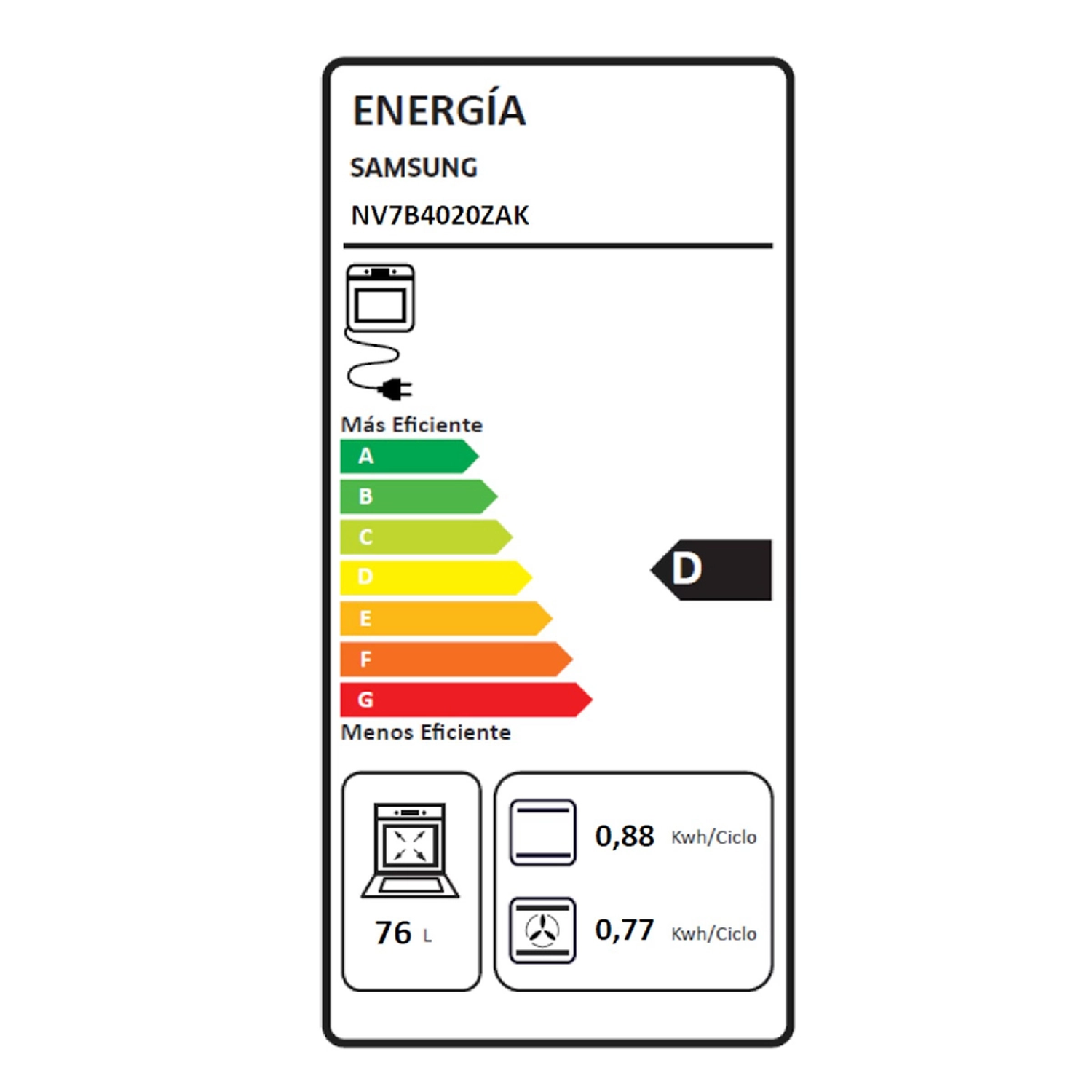Horno Eléctrico Samsung NV7B4020ZAK/ZS con conexión Wifi Grill-4