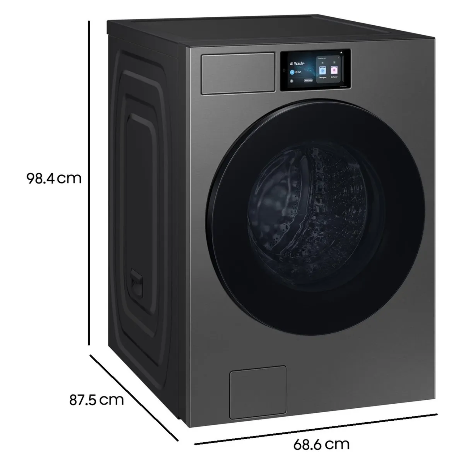 Lavadora Samsung WF90F25ADSZS Carga Frontal 25 kg Gris-2