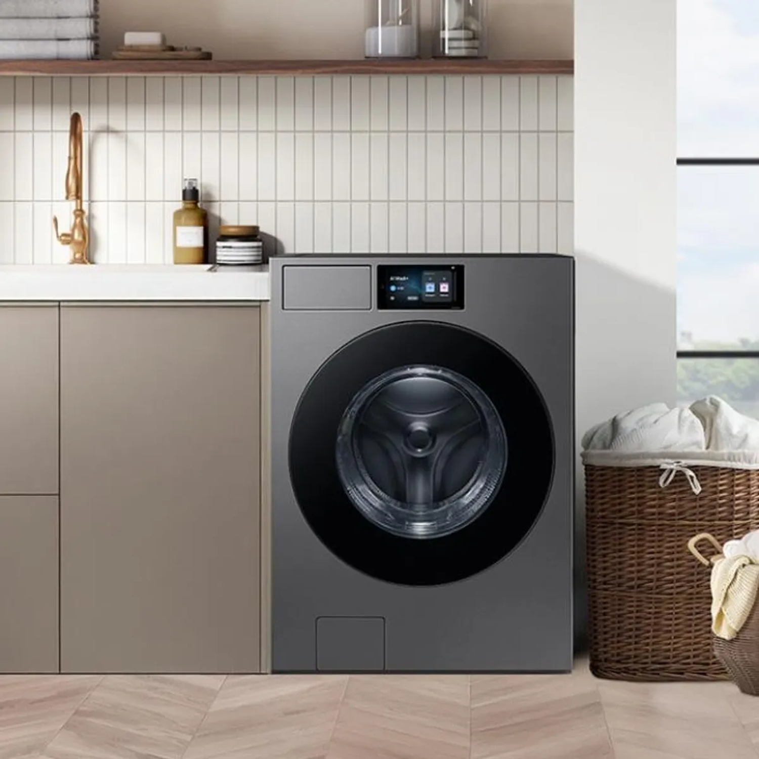 Lavadora Samsung WF90F25ADSZS Carga Frontal 25 kg Gris-3