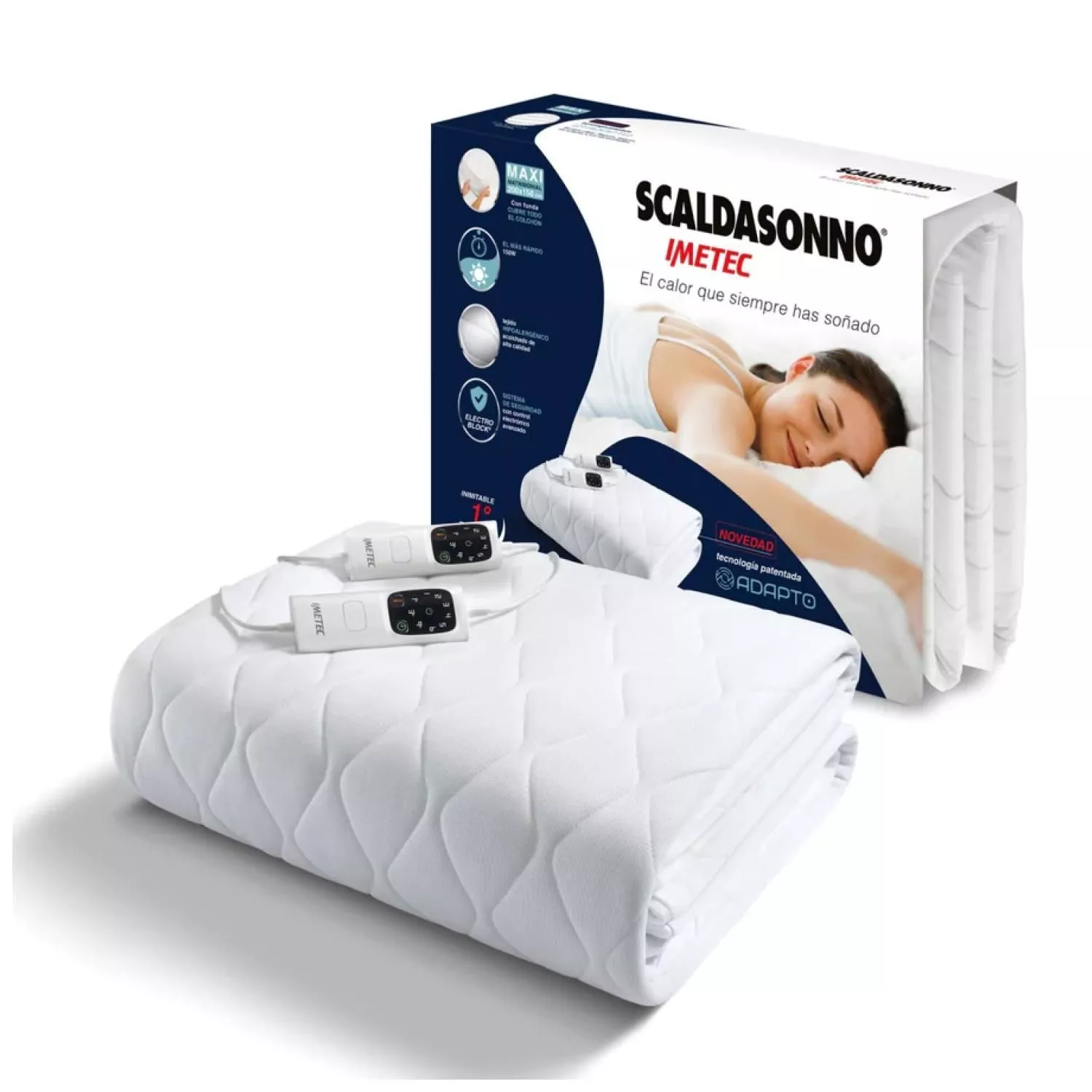 Calientacama Scaldasonno 1.5 Plazas Maxi 190x120CM 6 Temperaturas-4