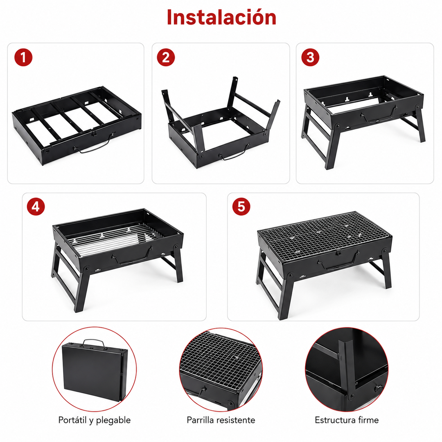 Parrillera (Asador) a Carbón Plegable HZA-28-3