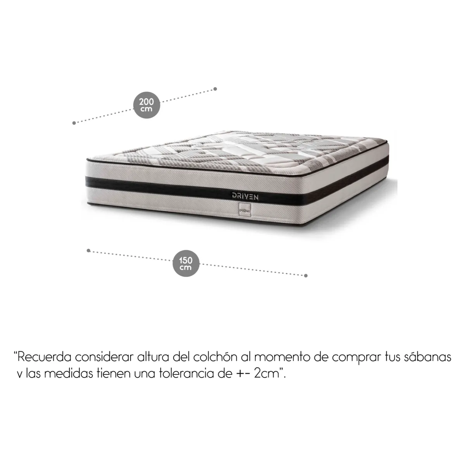 Colchón Rosen Driven 2 Plazas 150 cm x 200 cm-3