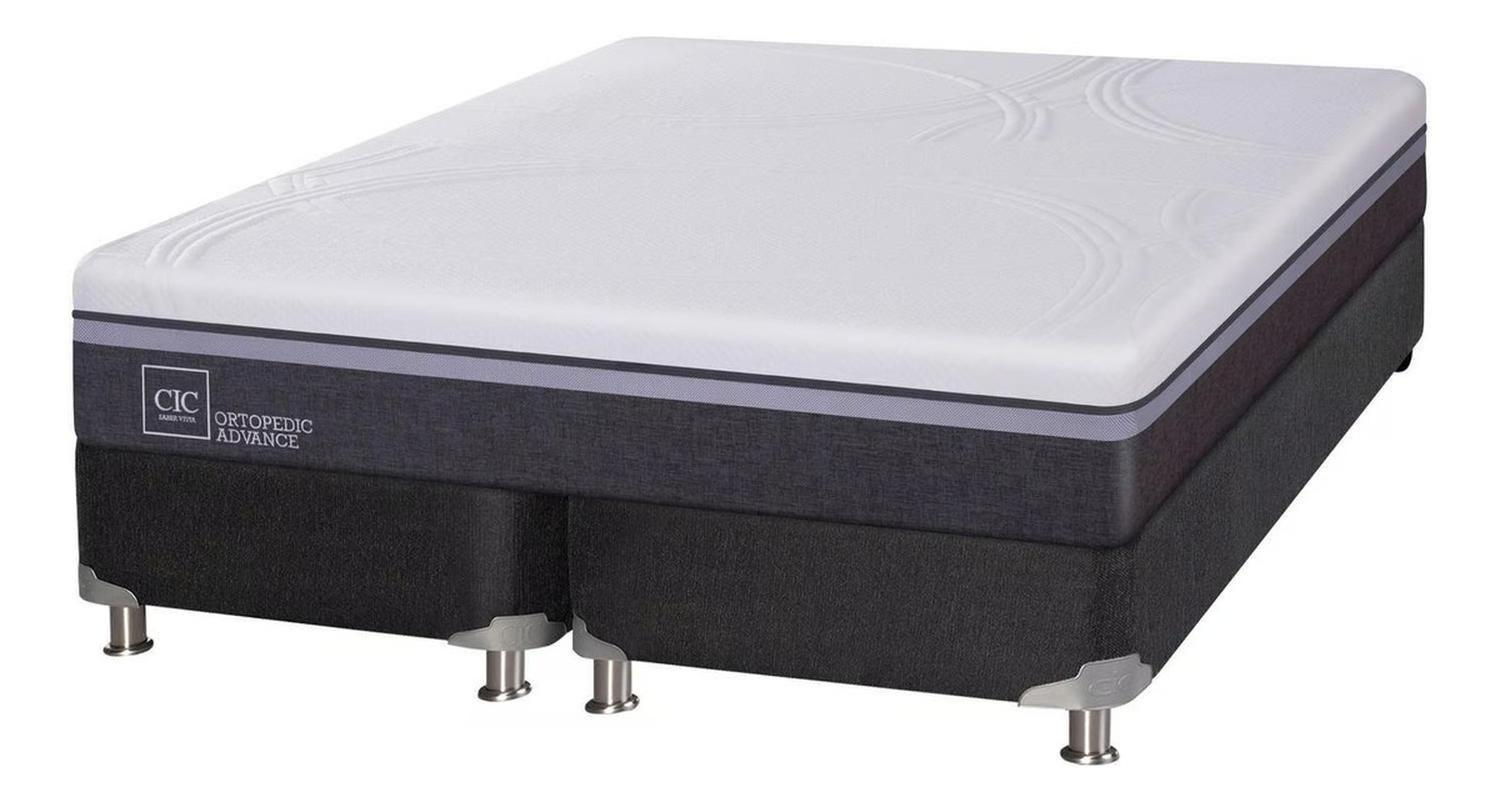 Box Spring Cic Ortopedic Advance 2 Plazas Base Dividida-0