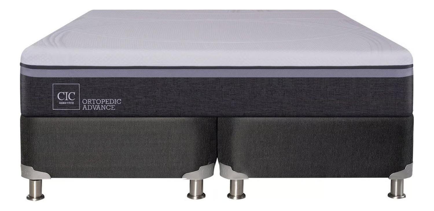Box Spring Cic Ortopedic Advance 2 Plazas Base Dividida-5