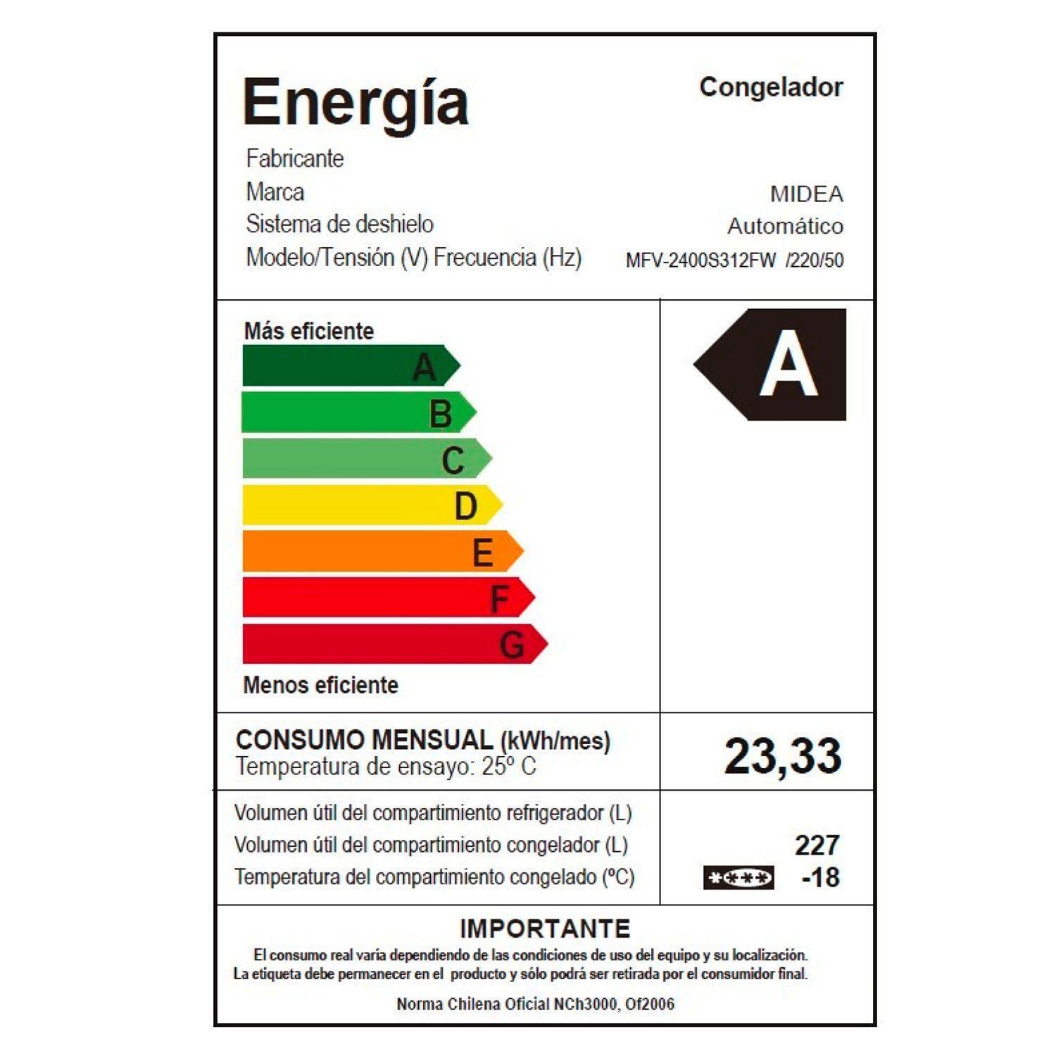 Congelador Freezer Vertical Mfv-2400S312Fw Midea 227 Litros-5
