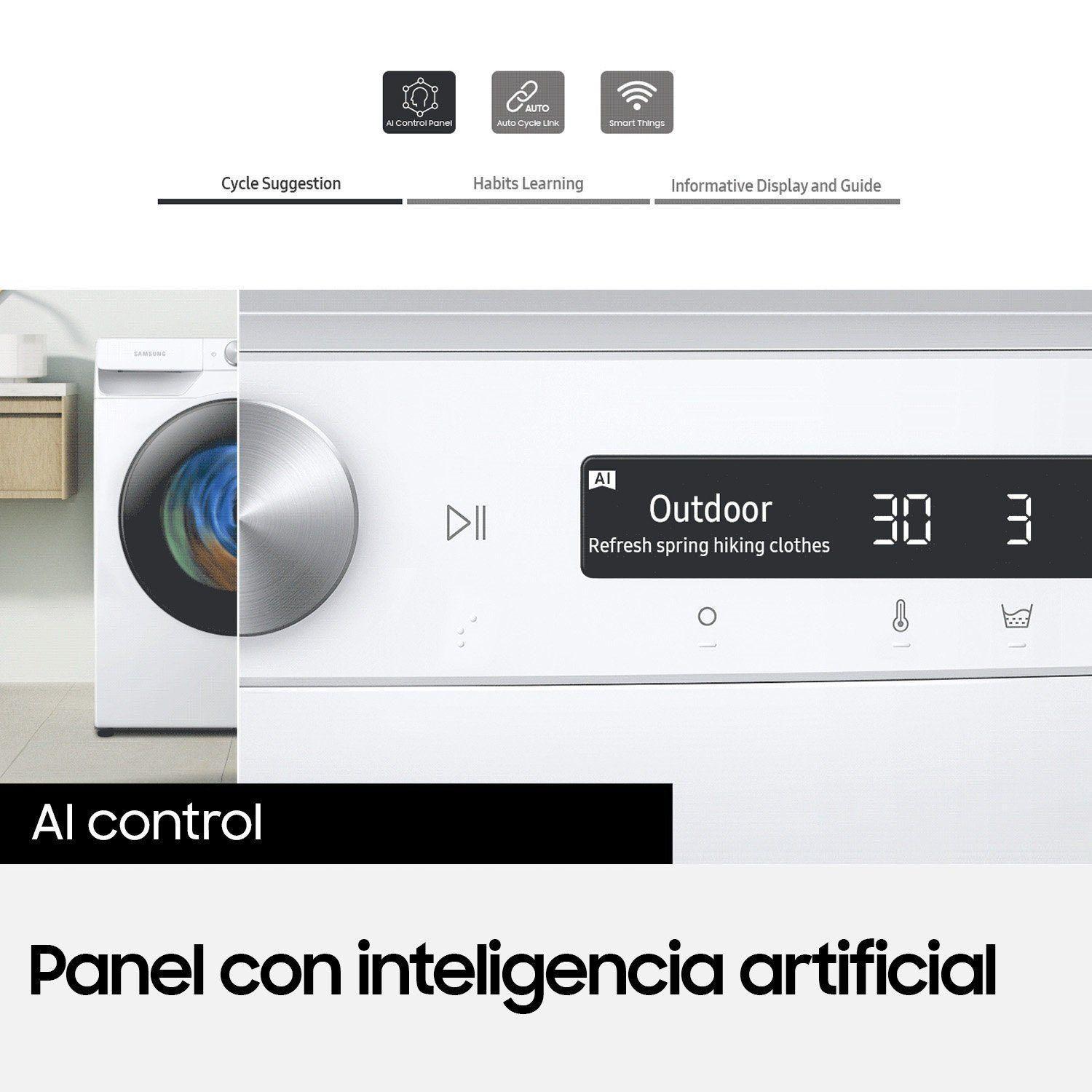 Lavadora Secadora Samsung 12 KG 7 KG Carga Frontal WD12T704DBHZS-3