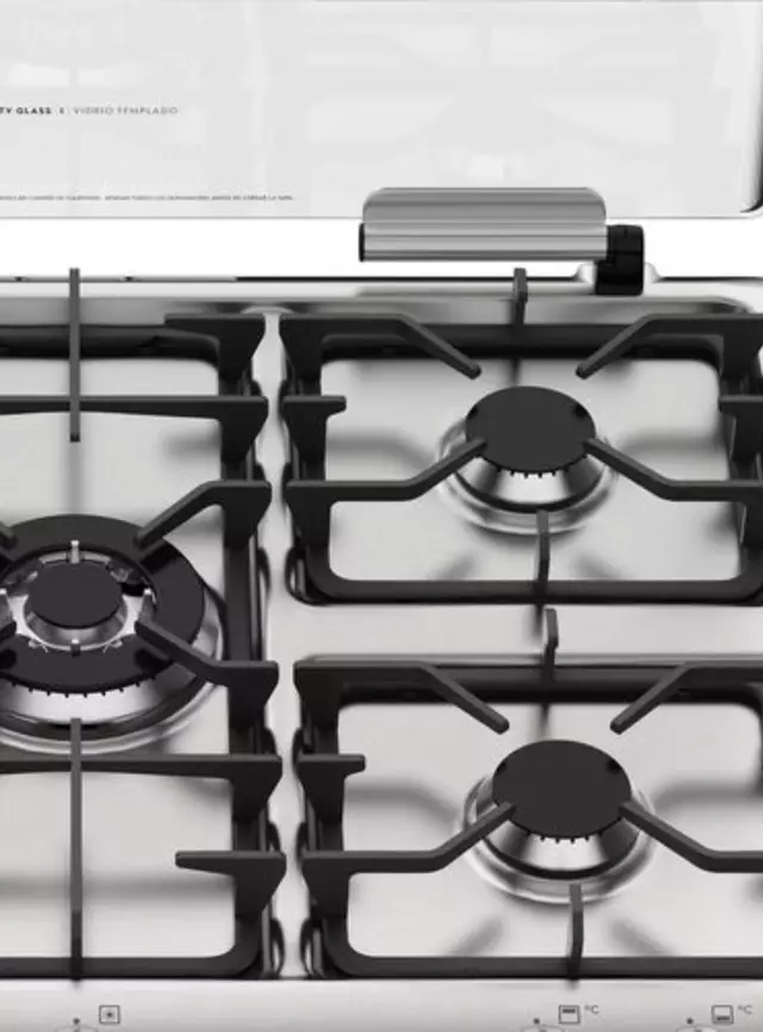 Cocina a Gas Fensa Doble Horno 76 DBT Negra-3