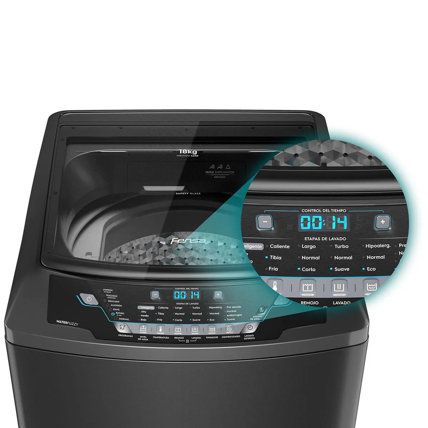 Lavadora Fensa Premium Care 18 onix 18 kg-2