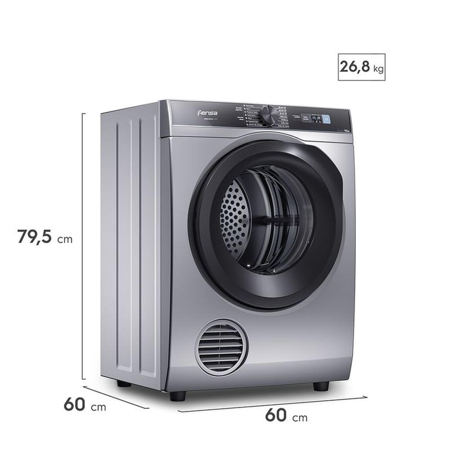 Secadora Fensa Carga Frontal 9 Kg Premium Care Pro 9D Silver-3