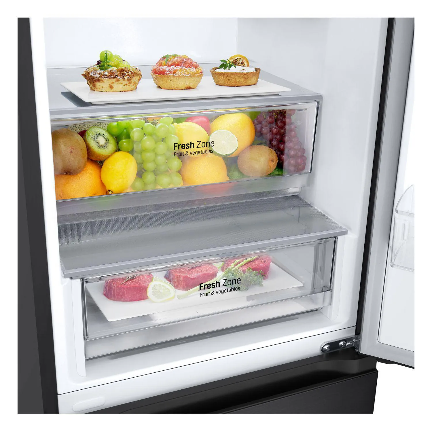 Refrigerador LG Bottom Freezer No Frost 344 Litros Black GB37BPT-5