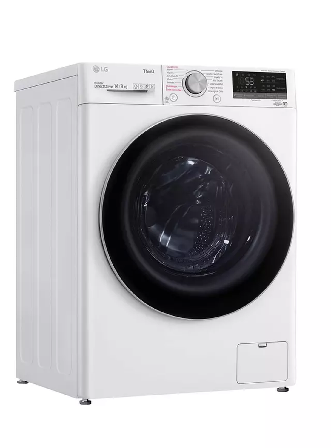 Lavadora Secadora LG Carga Frontal 14/8Kg WD14WVC4S6 Blanco-5