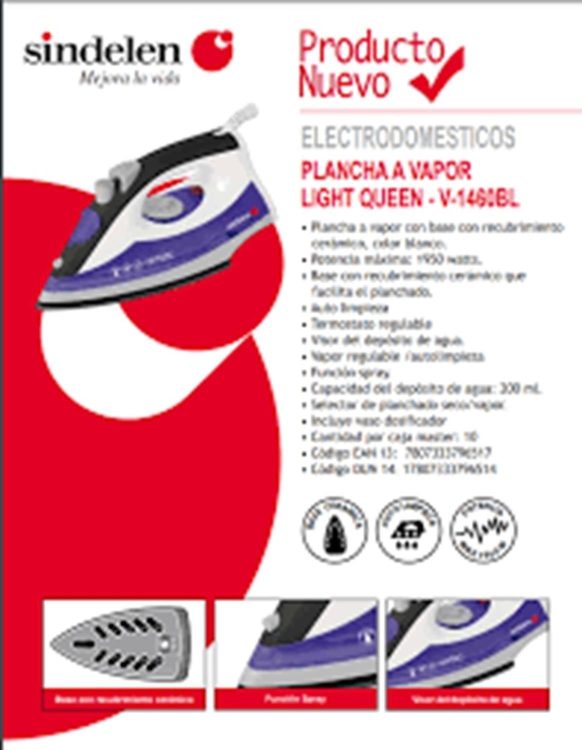 Plancha Vapor Sindelen V-1460BL-1