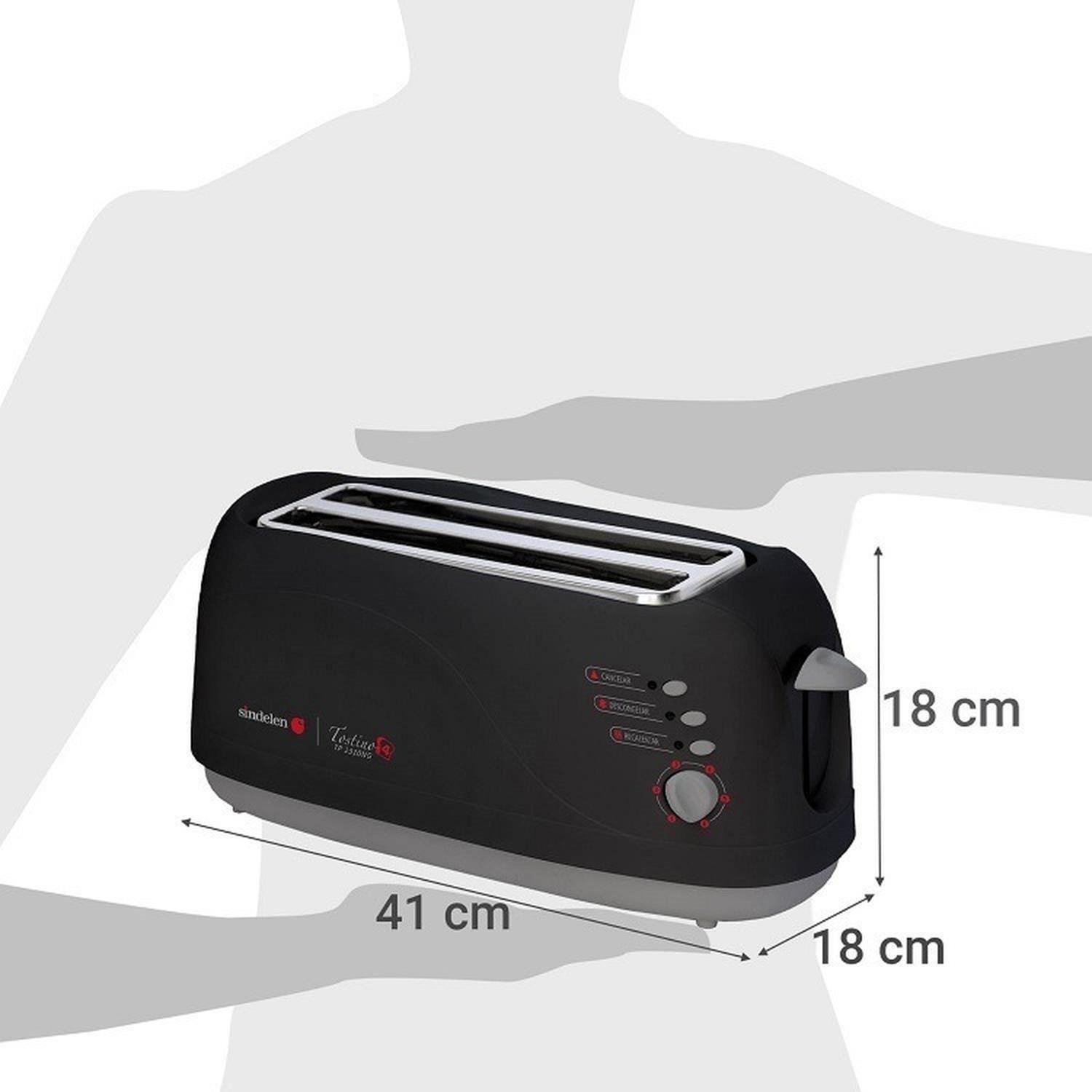 Tostador Sindelen 1300 W 4 Rebanadas-3