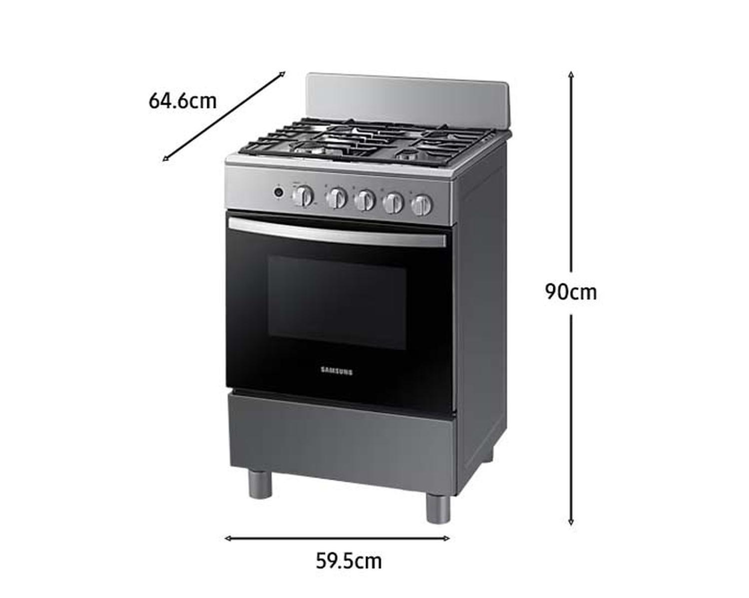 Cocina a Gas Samsung 4 Platos Negra NX24BG45411VZS-3