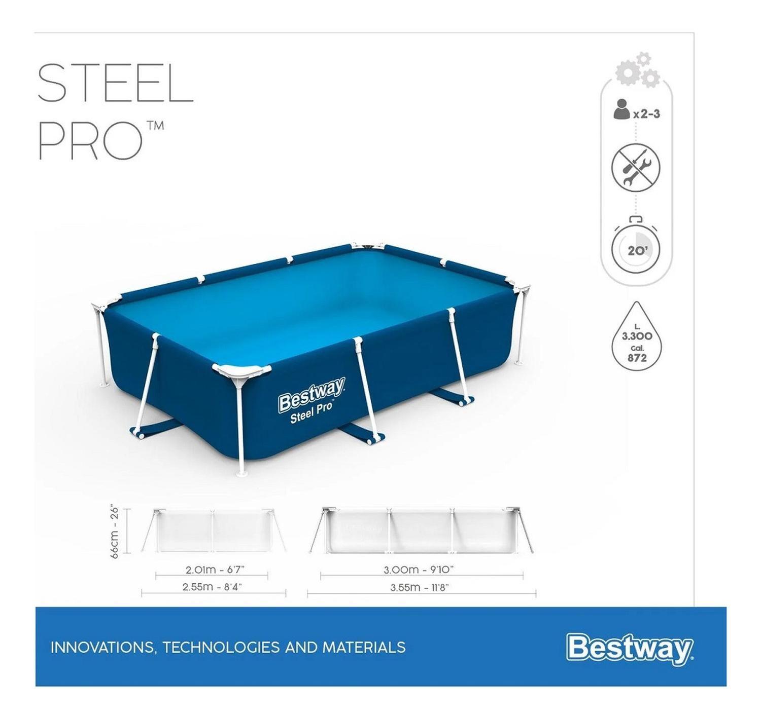 Piscina Rectangular 3.00 M X 2.01 M X 66 Cm Bestway-1