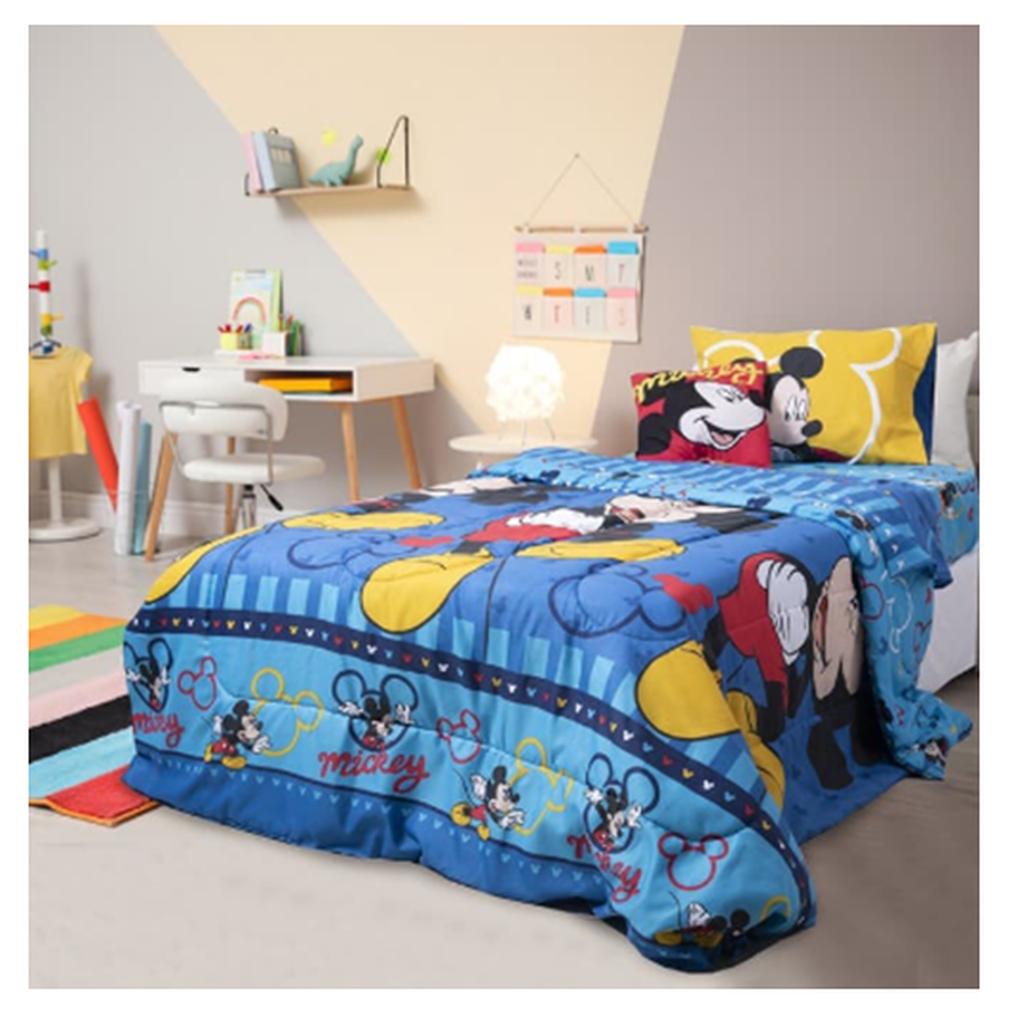 Plumón Infantil 1.5 Plazas Relleno 200 gr Mickey Blink Blue-2