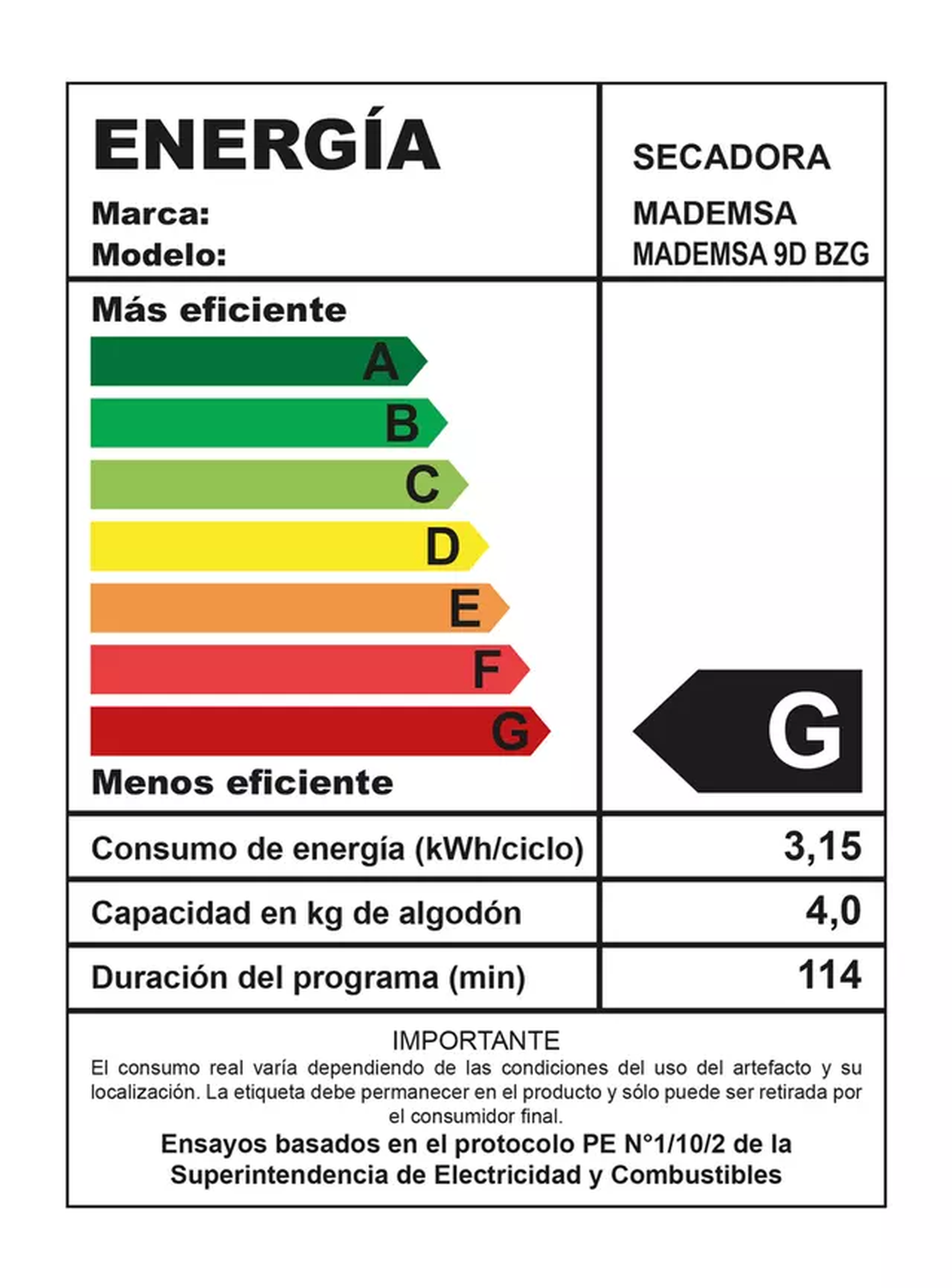 Secadora Mademsa 9d Bzg 9kg-6