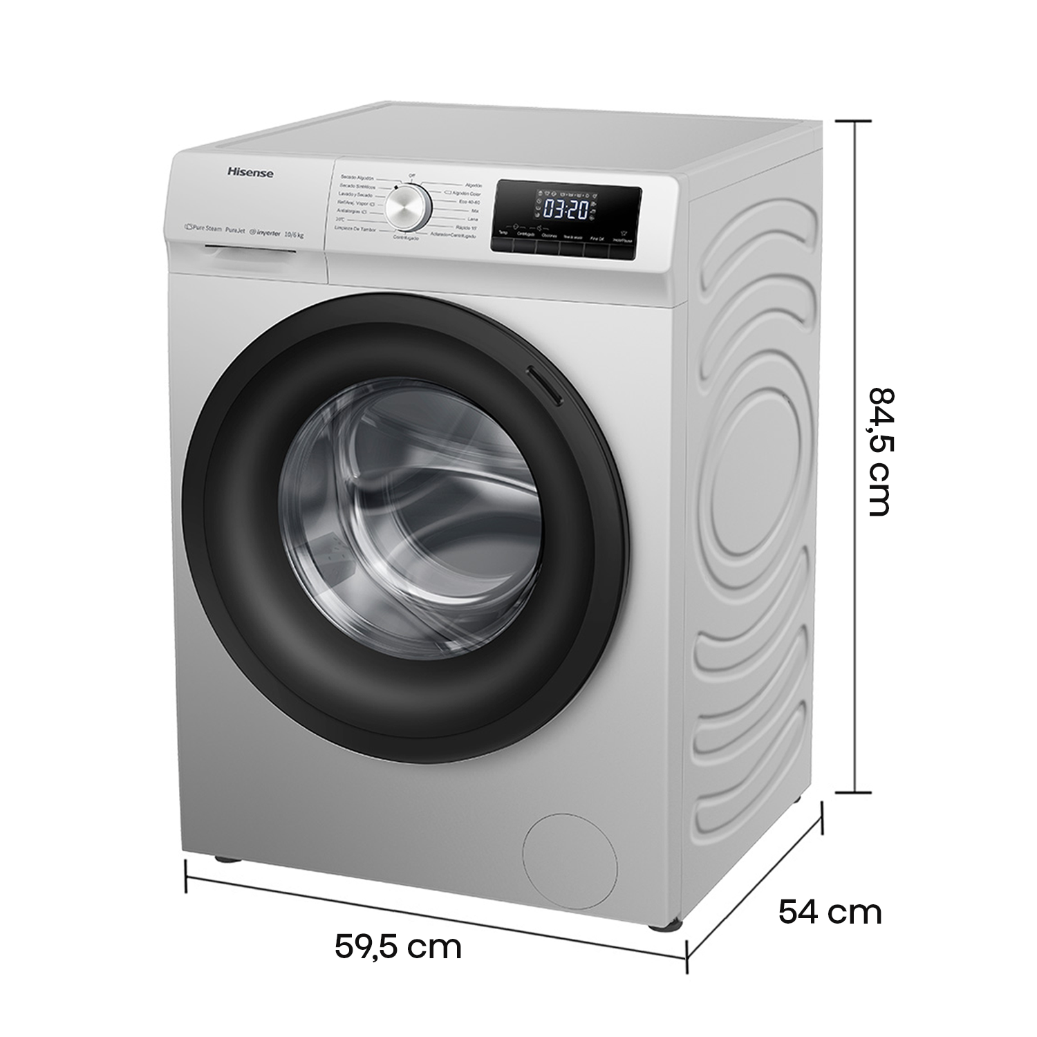 Lavadora Secadora Hisense WD3Q1042BW 10kg/6kg-5