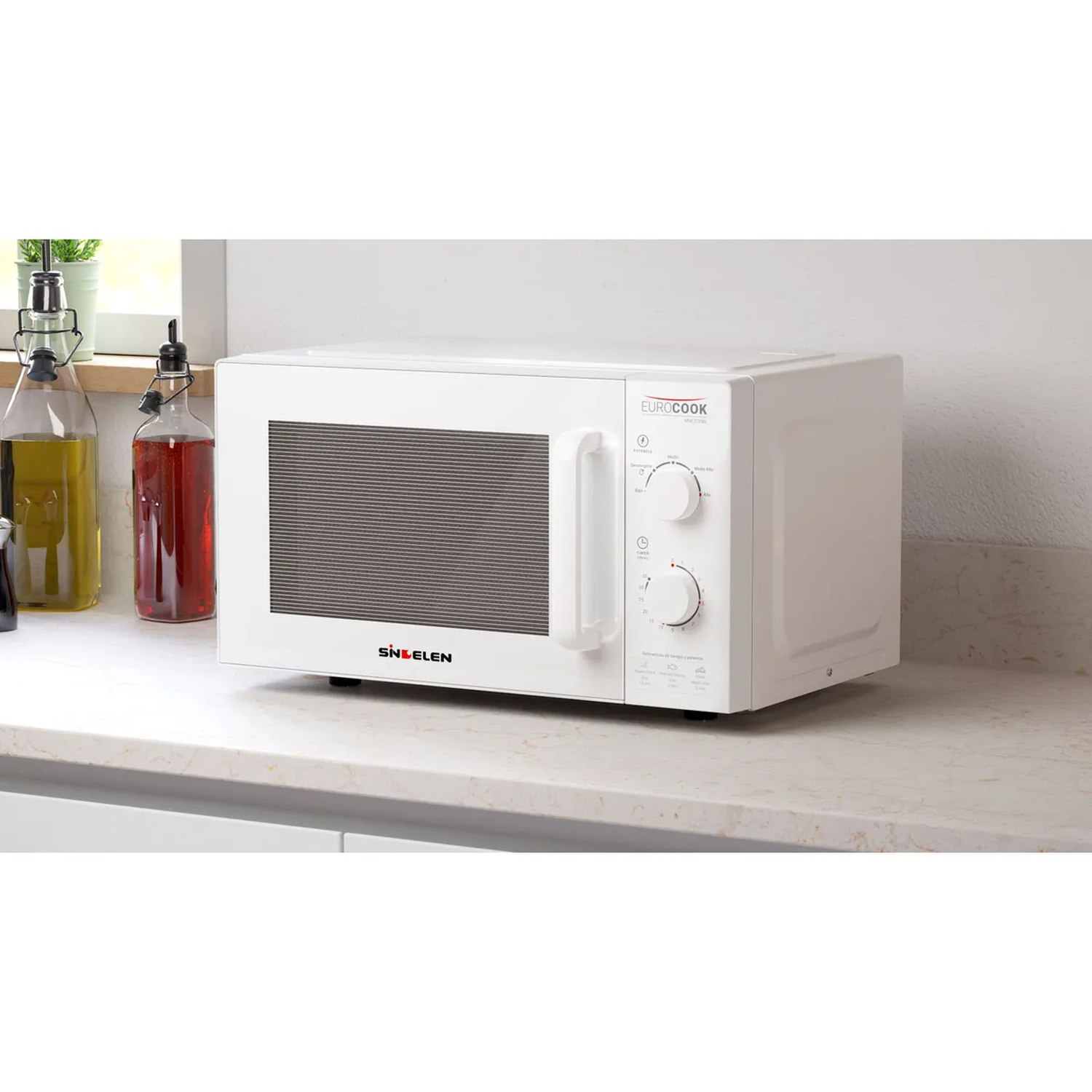 Microondas Análogo Sindelen Blanco MM-220BL 20 Lt-3